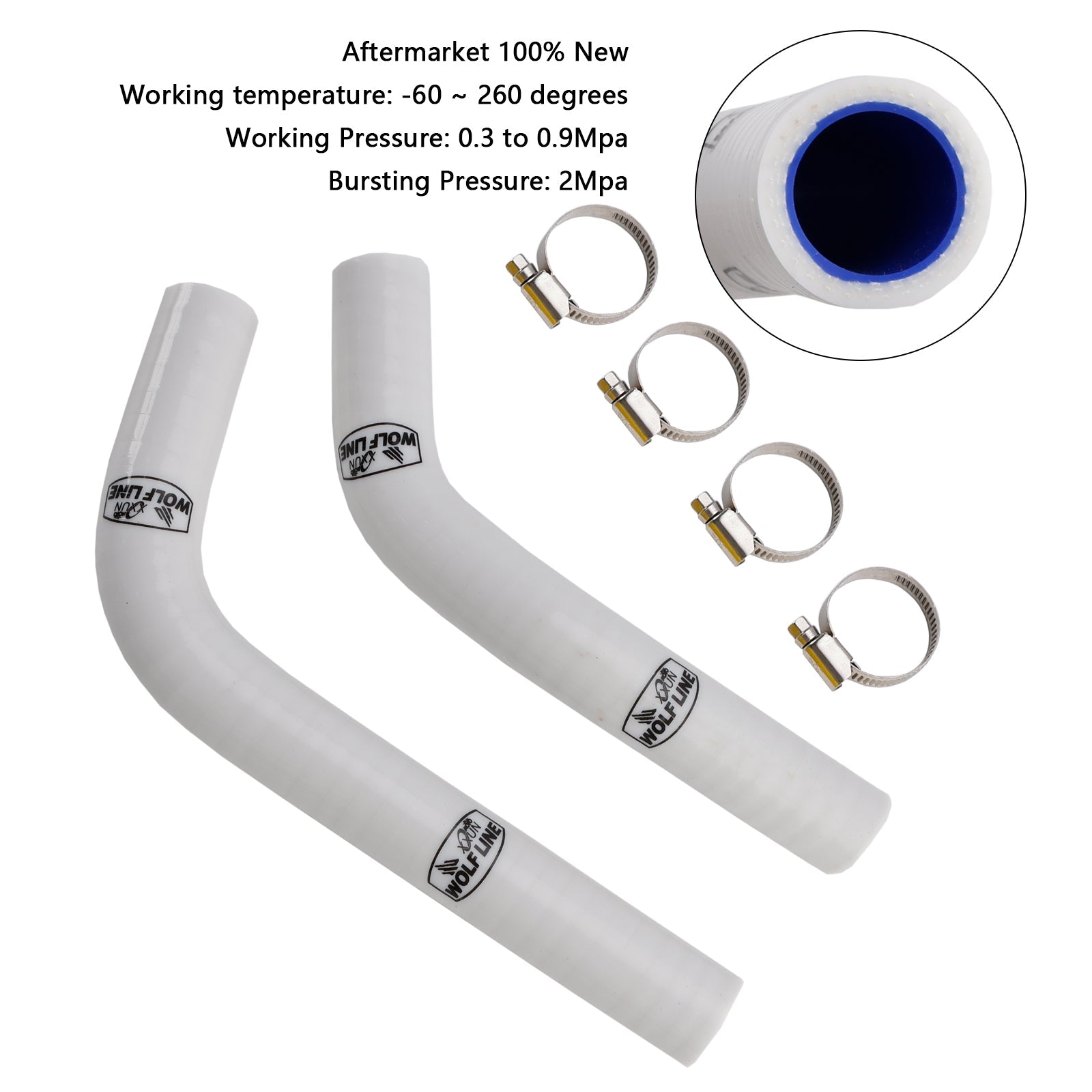 Manguera de enfriamiento de silicona para radiador Yamaha MT-03 MT-25 YZF R3 R25 2015-2024