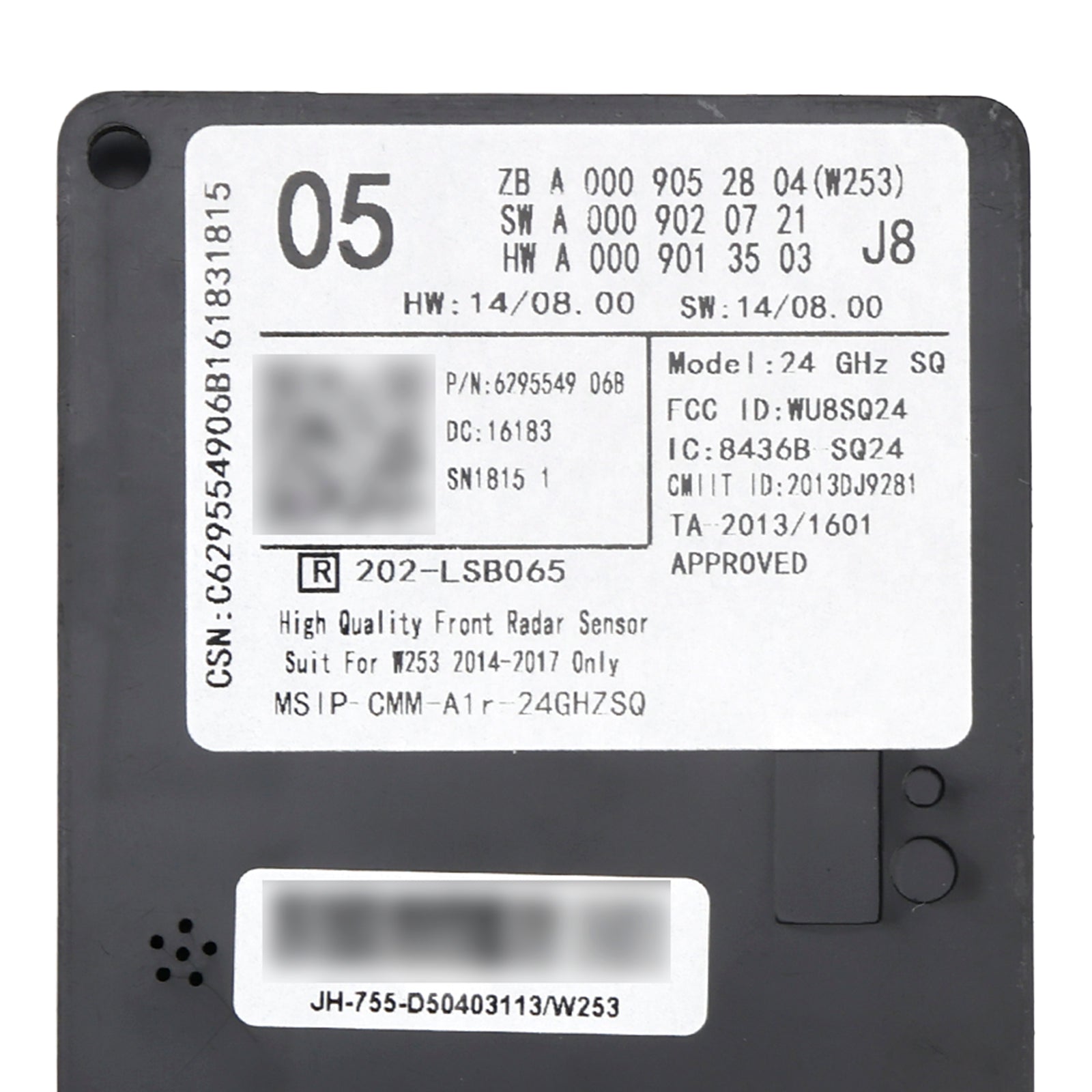 Sensore radar anteriore Mercedes Classe C W253 2014-2017 A0009052804