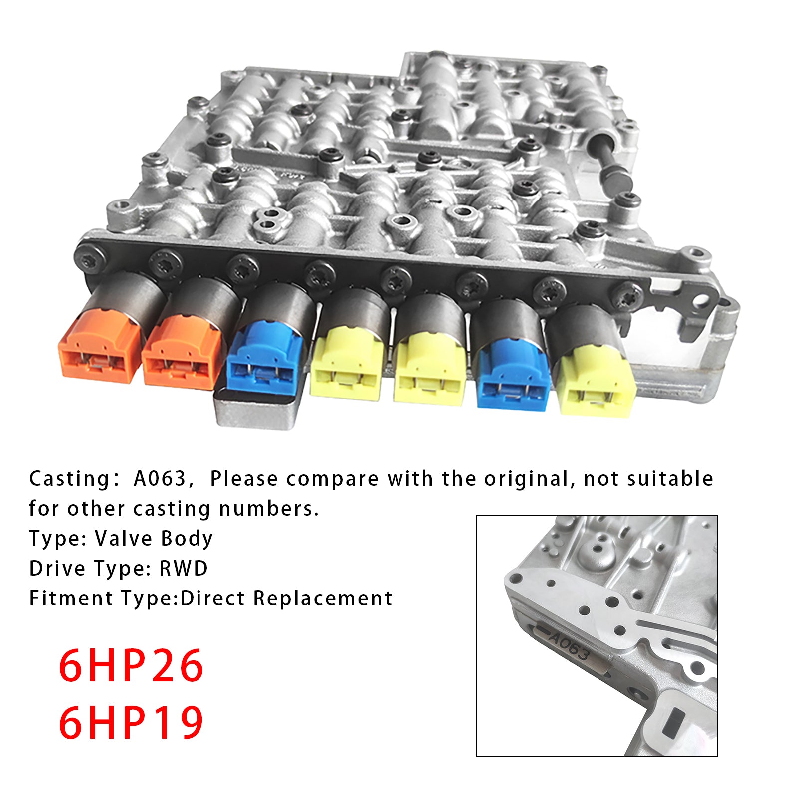 Corps de soupape BMW 550i V8 4,8 L 2008-2009 #A063 6HP26 6HP19