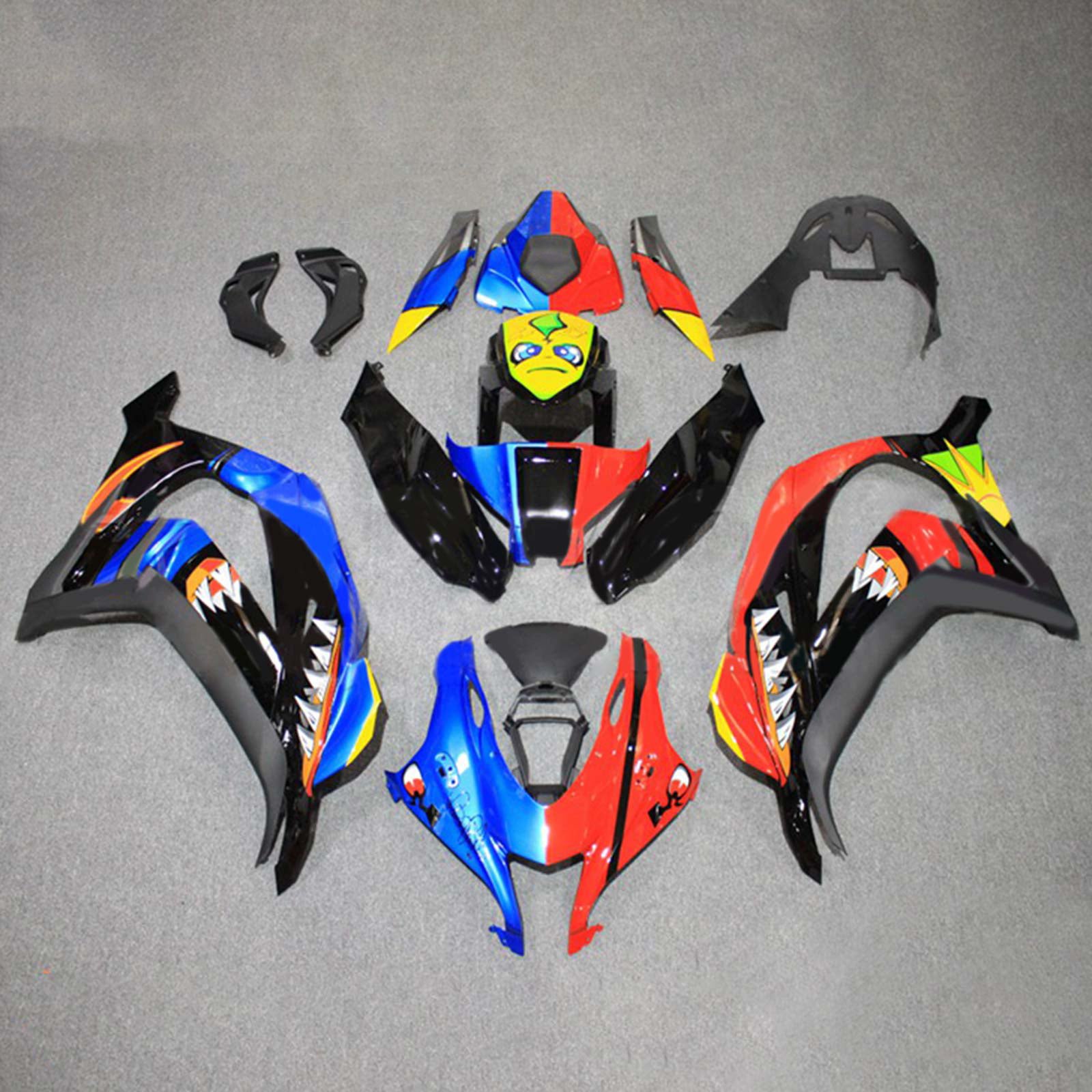 Kit de carénage en plastique ABS injecté compatible avec Kawasaki ZX10R 2016-2020