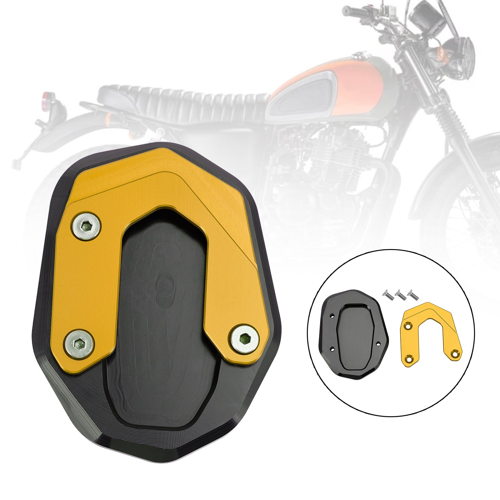 Ampliar Placa de extensión de caballete lateral para Ducati Scrambler 800/1100 15-20