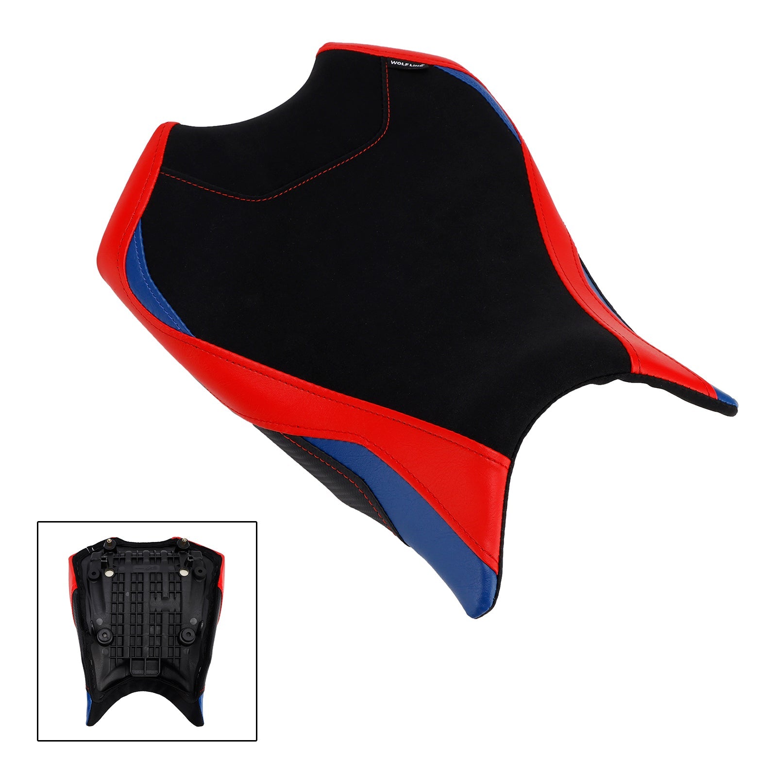 Coussin inférieur de siège conducteur Raider noir pour Honda CBR250RR (2017-2025).