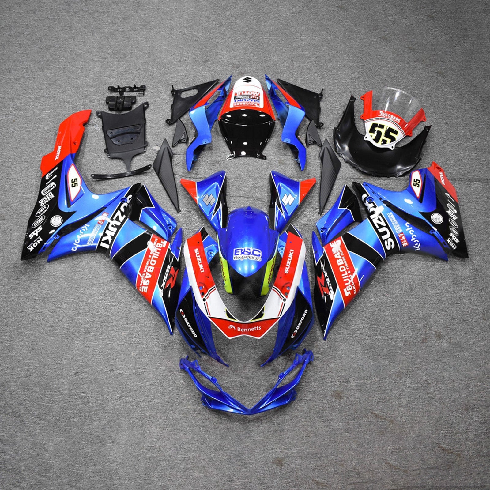 Kit de carénage injecté en plastique ABS pour Suzuki GSXR 600/750 2011-2026 K11