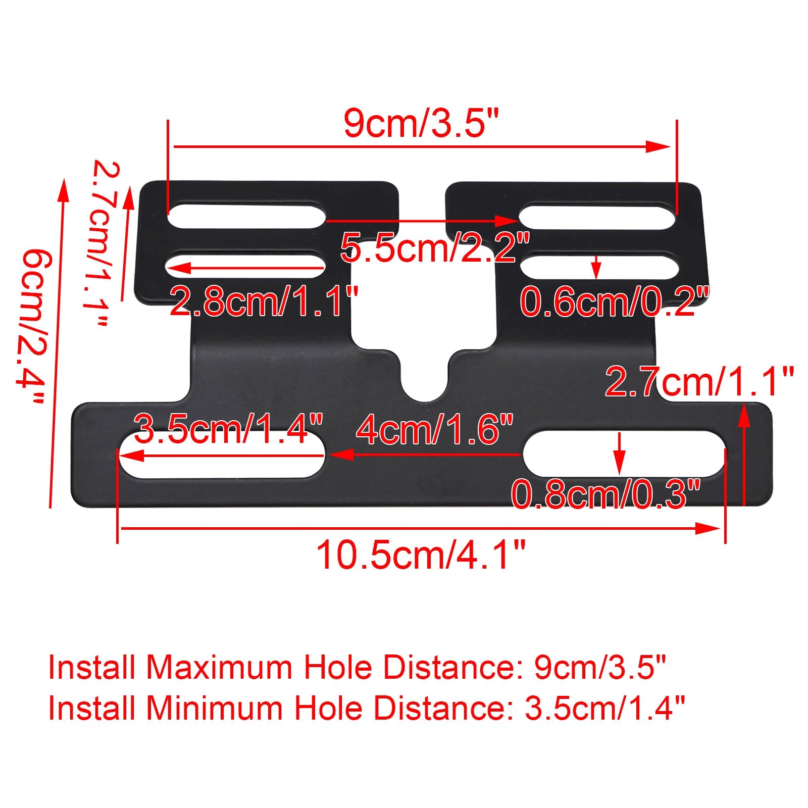 Kentekenplaathouder'Universele kentekenplaat voor de achterkant van een motorfiets