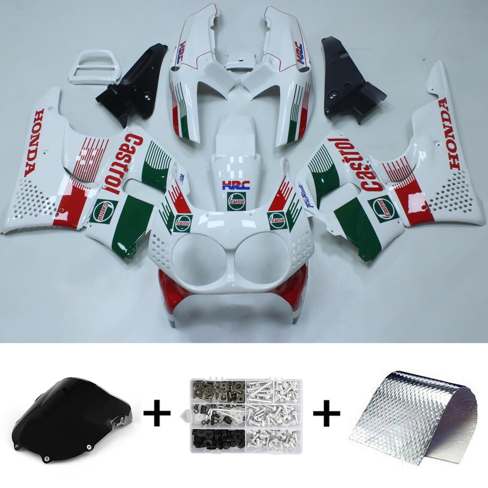 1992-1993 Honda CBR900RR 893 Kit de carénage injection de carrosserie en plastique Abs