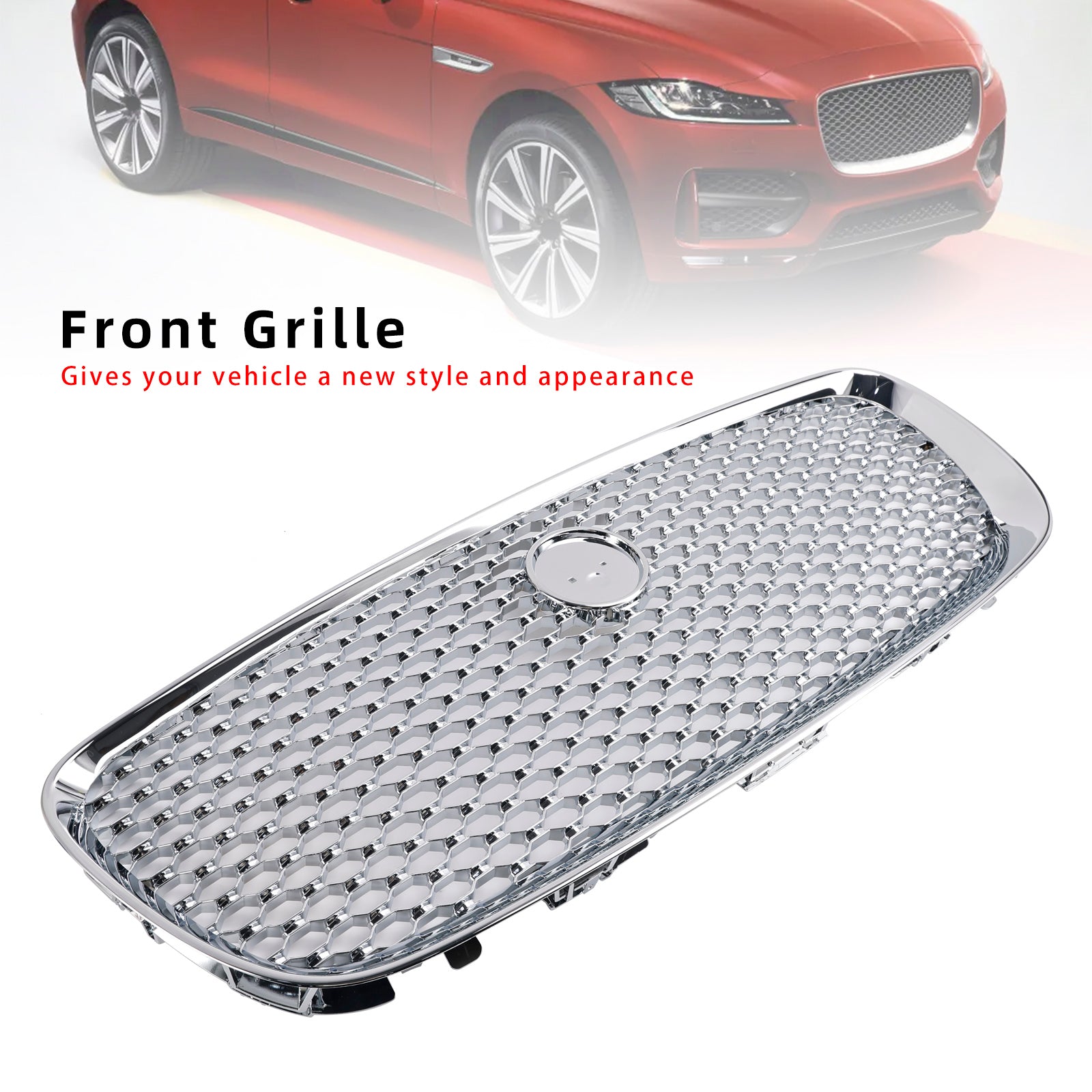 Grille de pare-chocs avant chromée pour Jaguar F-PACE X761 2016-2020
