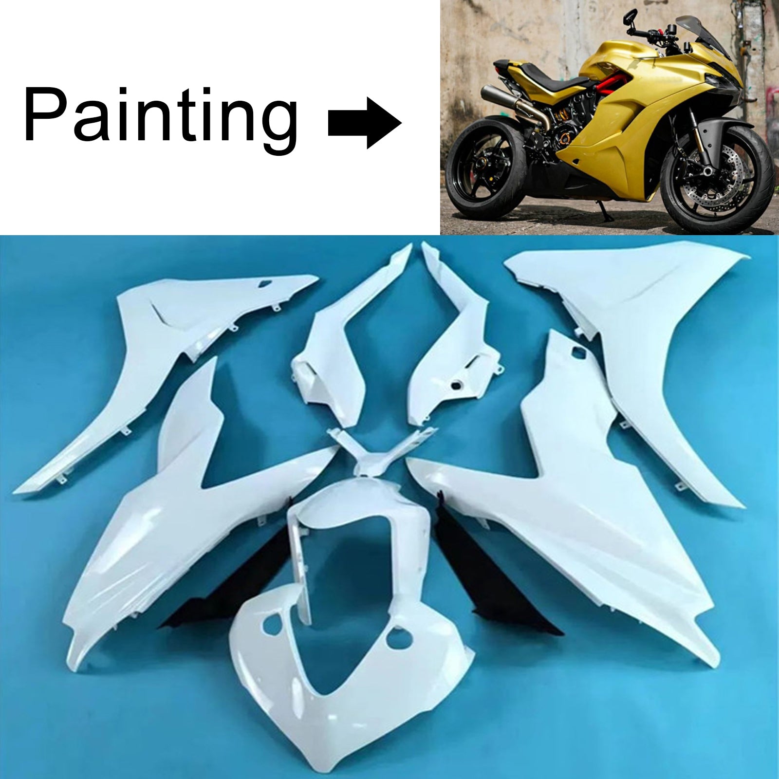 Kit de carénage injecté pour Ducati Supersport 939 939S 2017-2020
