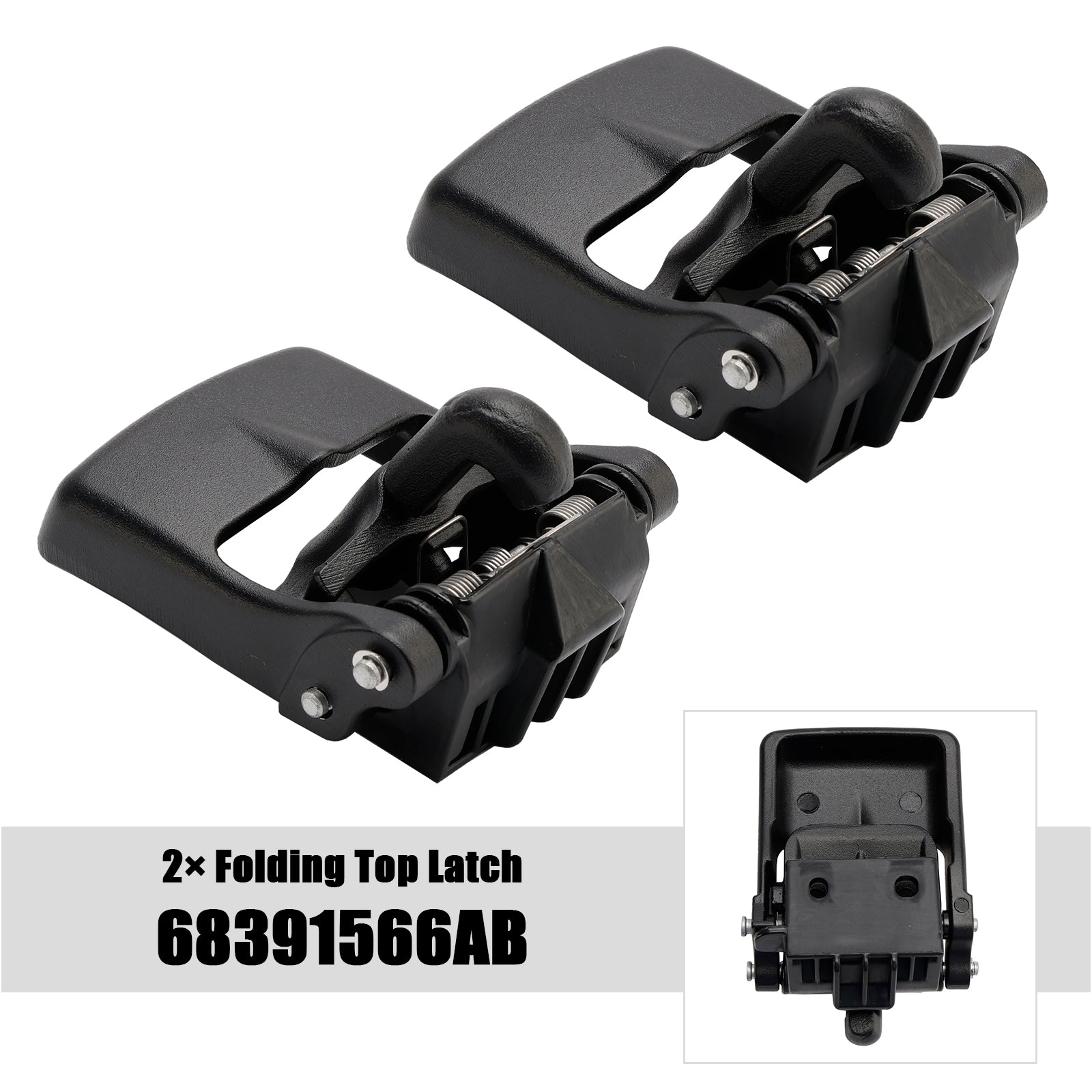 Loquet de toit rabattable 2× pour JEEP GLADIATOR 2020-2024 68391566AB