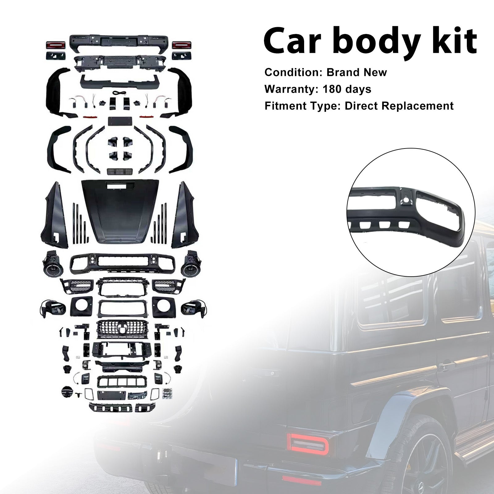 Komplet karoserije v slogu AMG za Mercedes W463 G550 G500 (1993–2018) – Odbijač