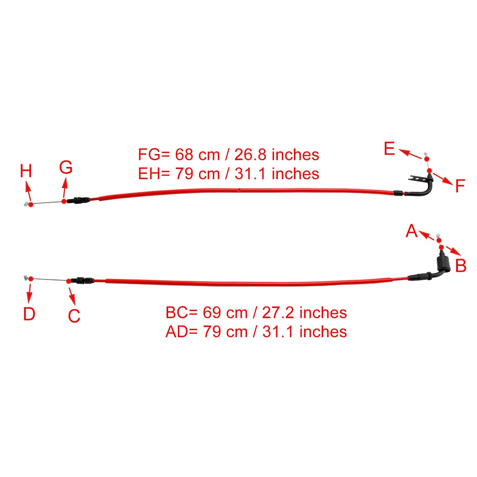 Rdeči kabel za pospeševanje za Suzuki GSXR1000 2009-2016