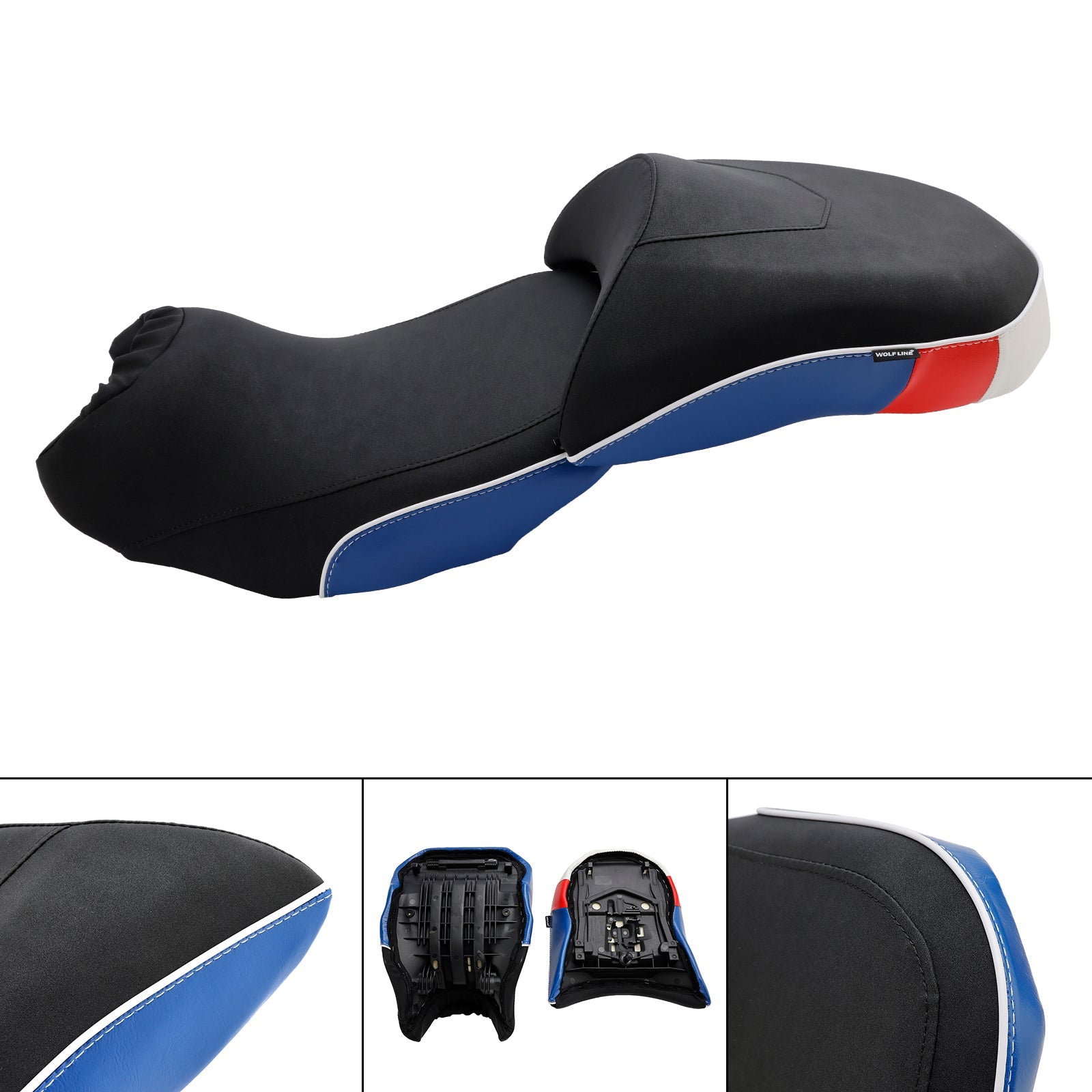 Saddle de pasajero completo con cojín azul para BMW R1200GS 14-18 R1250GS