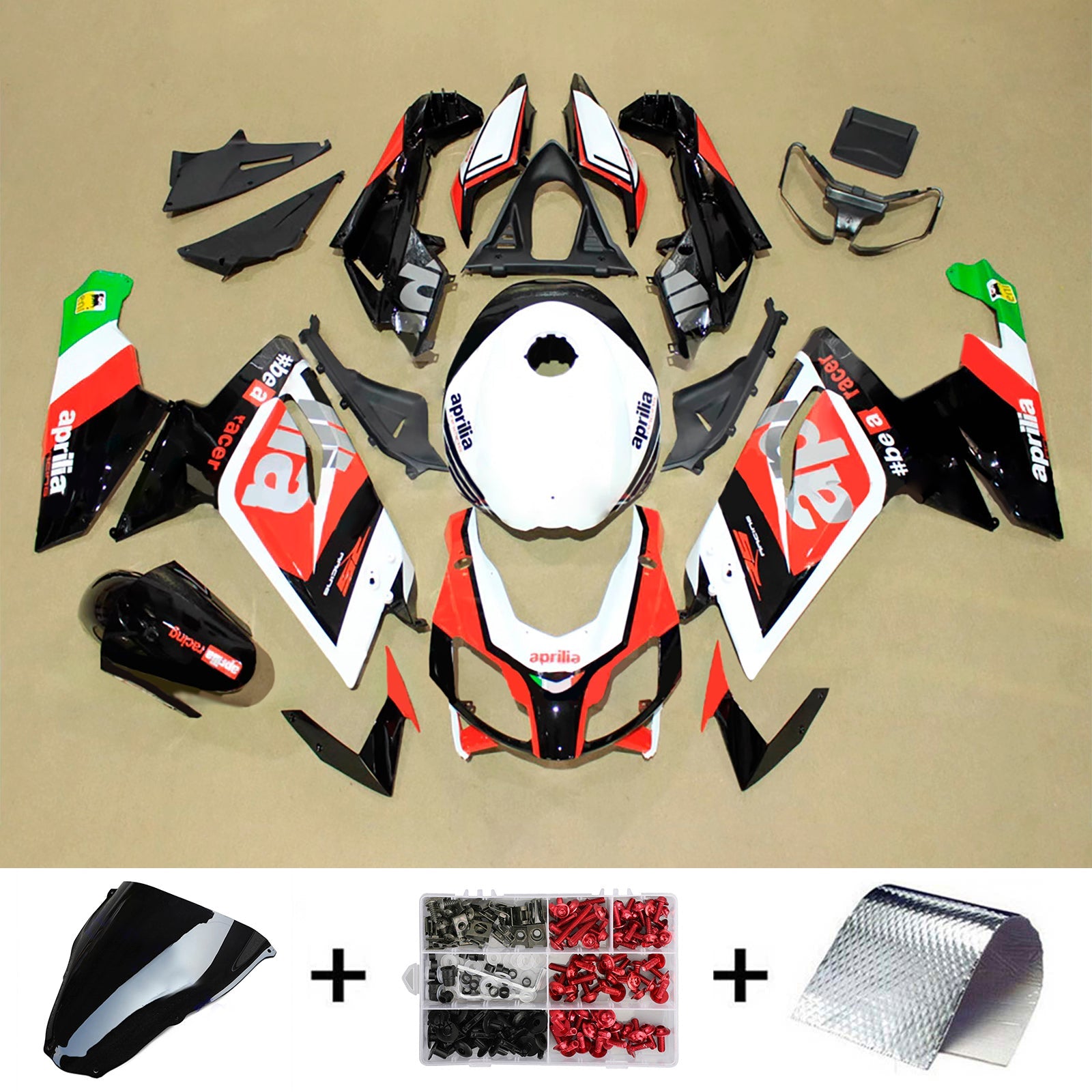 Kit de carénage d'injection Aprilia RS125 2006-2011 Carrosserie Plastique ABS