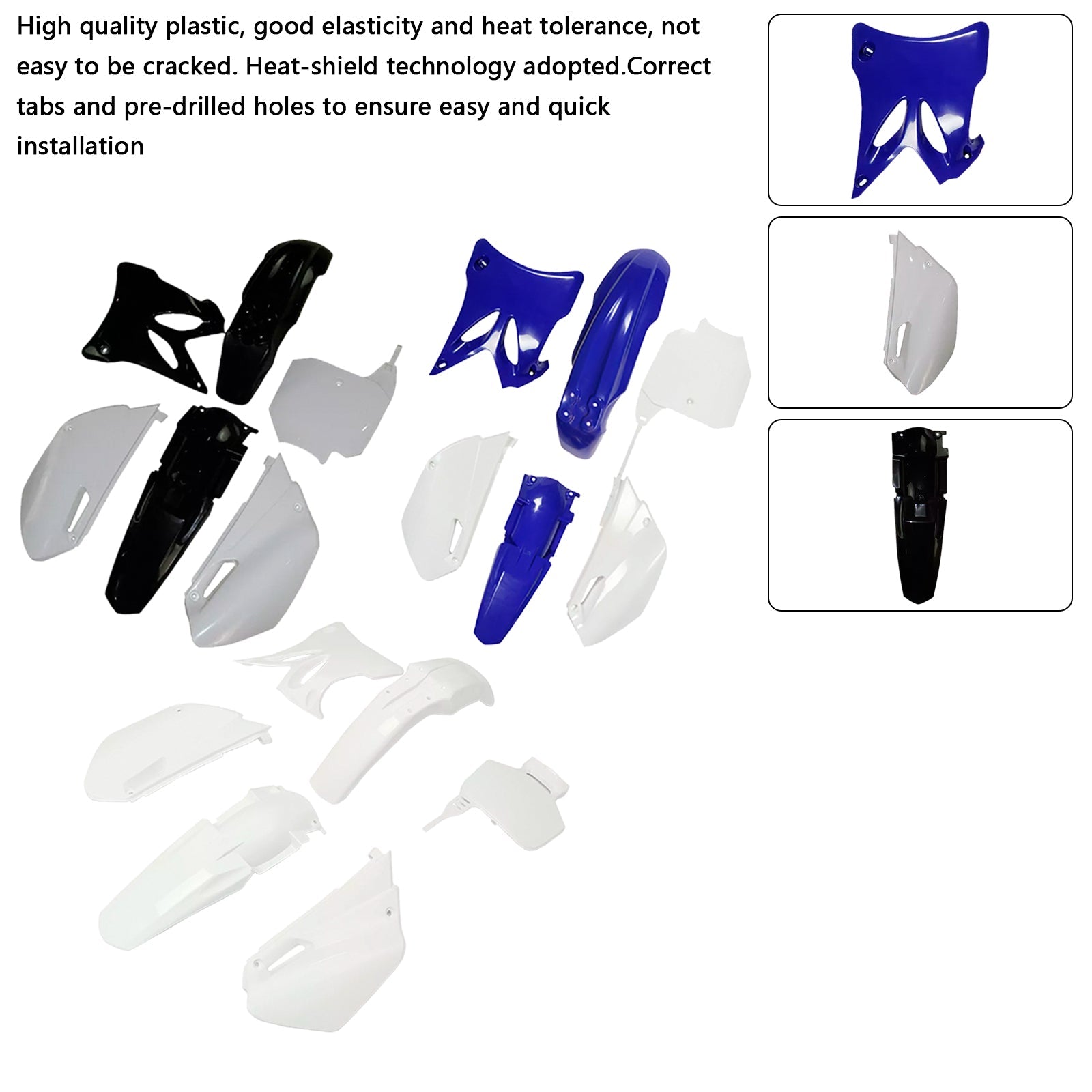 Kit de carénage de garde-boue en plastique pour Yamaha YZ85 2002-2014