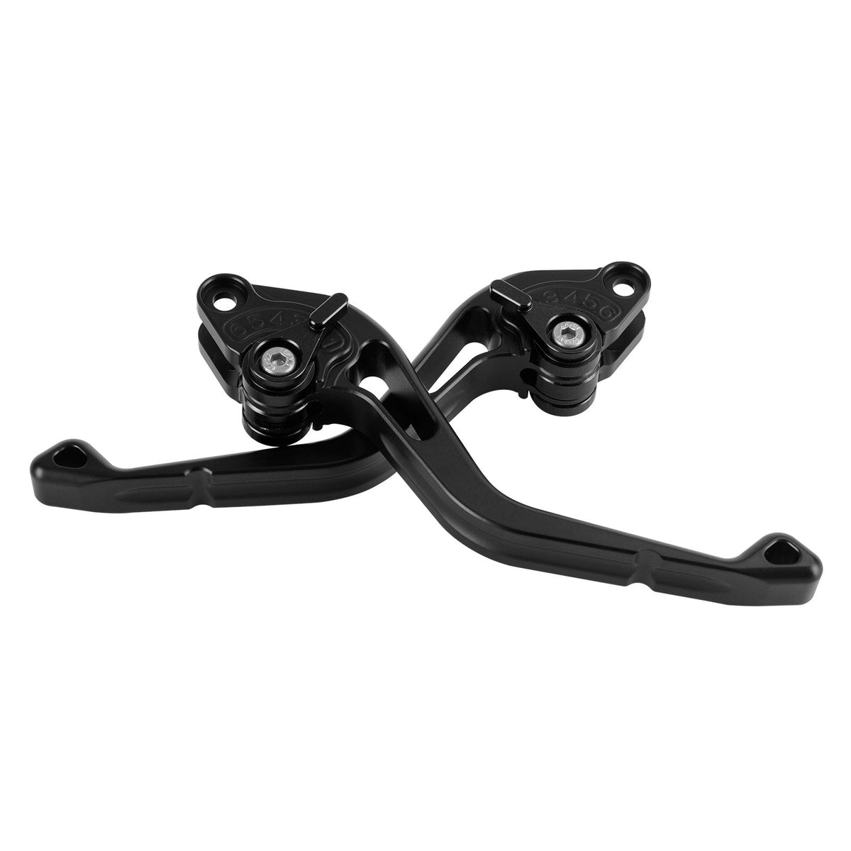 Nouveau levier de frein et d'embrayage court compatible avec Suzuki GSXR600 06-10 et GSXR1000 05-06 (noir)