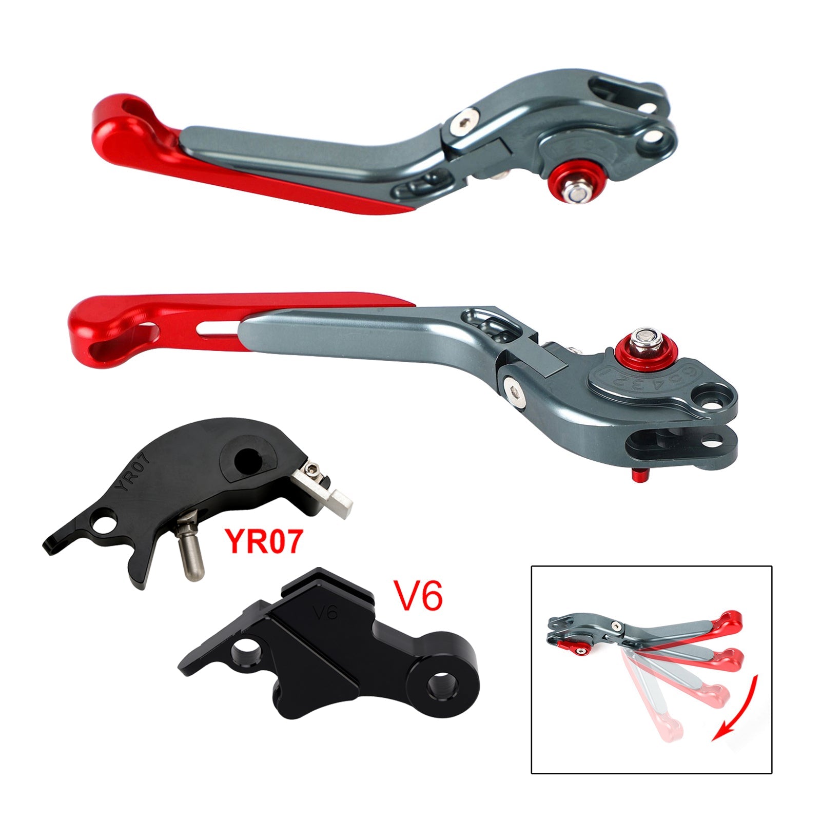 Levier de frein et d'embrayage réglable compatible avec YAMAHA XSR900 XSR900GP MT-09 2024-2025