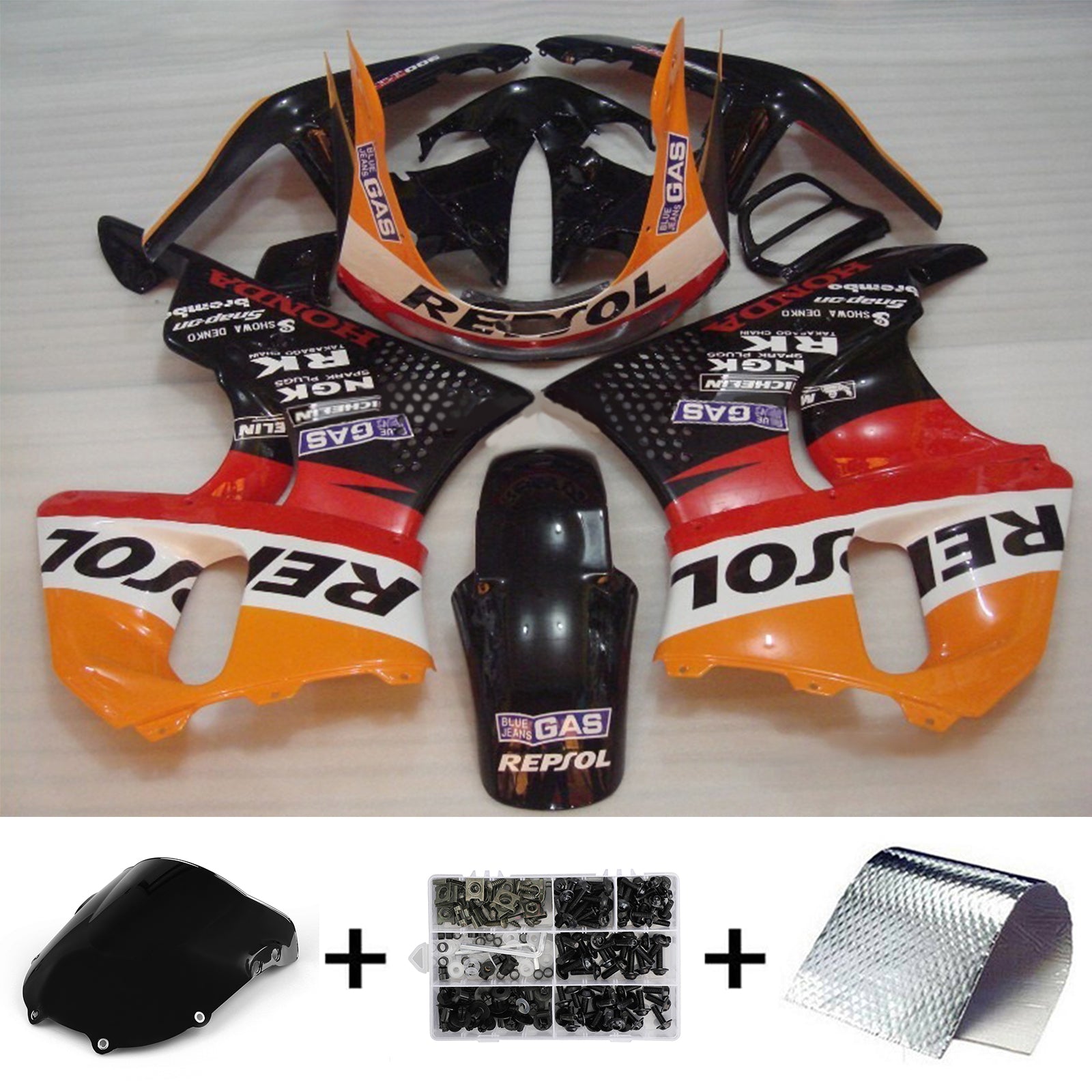 1996-1997 Honda CBR900RR 893 Kit carenatura iniezione plastica ABS carrozzeria