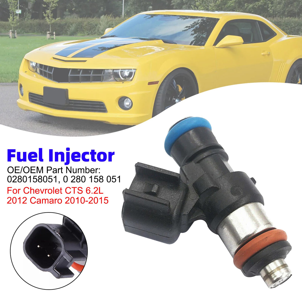 1 injecteur de carburant pour Chevrolet CTS 6.2L 2012 et Camaro 2010-2015 0280158051