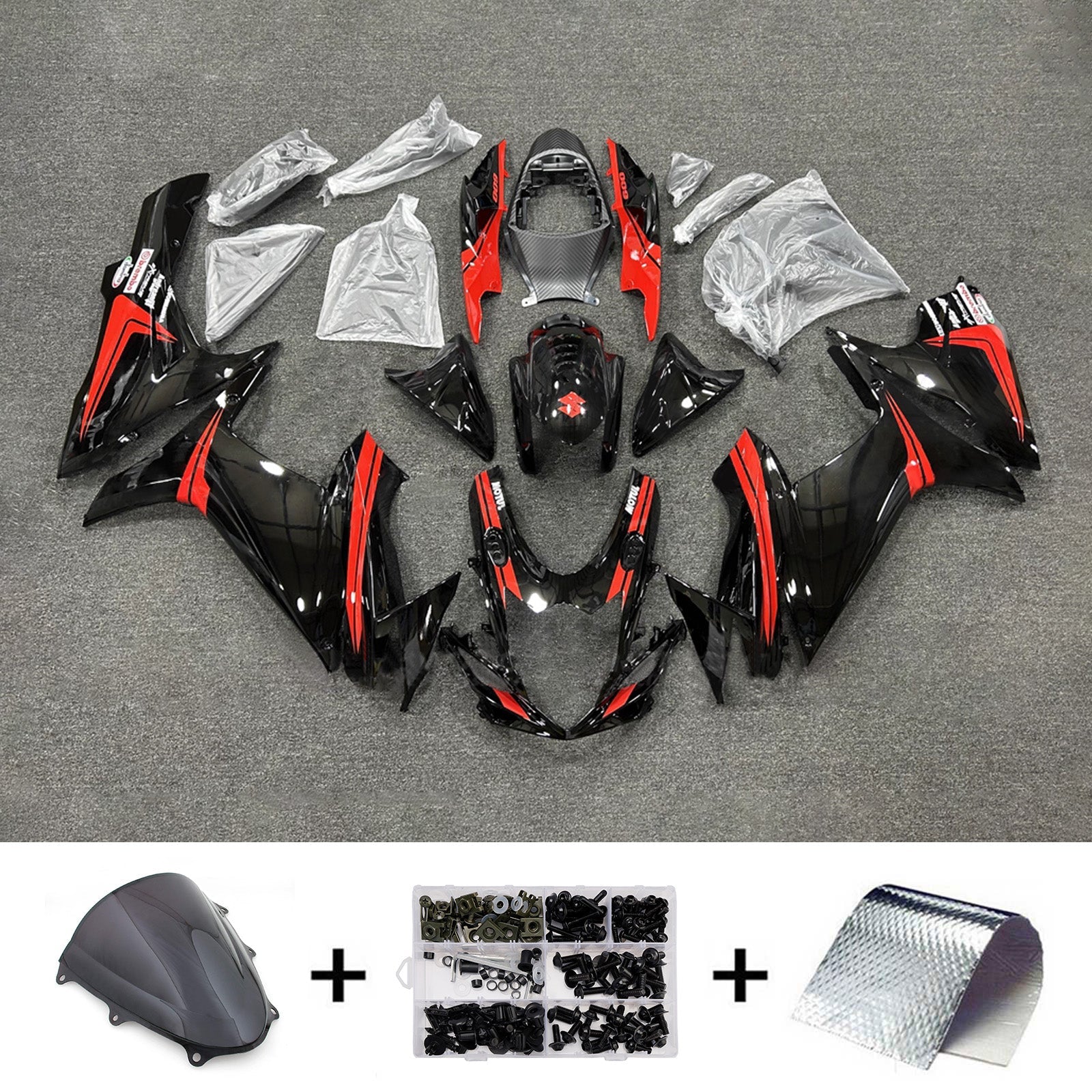 Kit de carénage injecté en plastique ABS pour Suzuki GSXR 600/750 2011-2026 K11