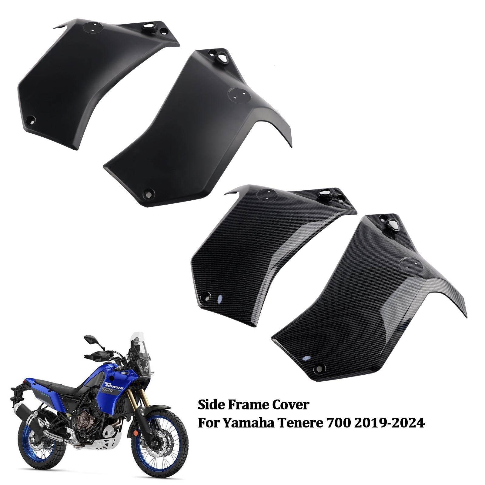Marco lateral de protección Panel de protección Cubierta para Yamaha Tenere 700 2019-2024