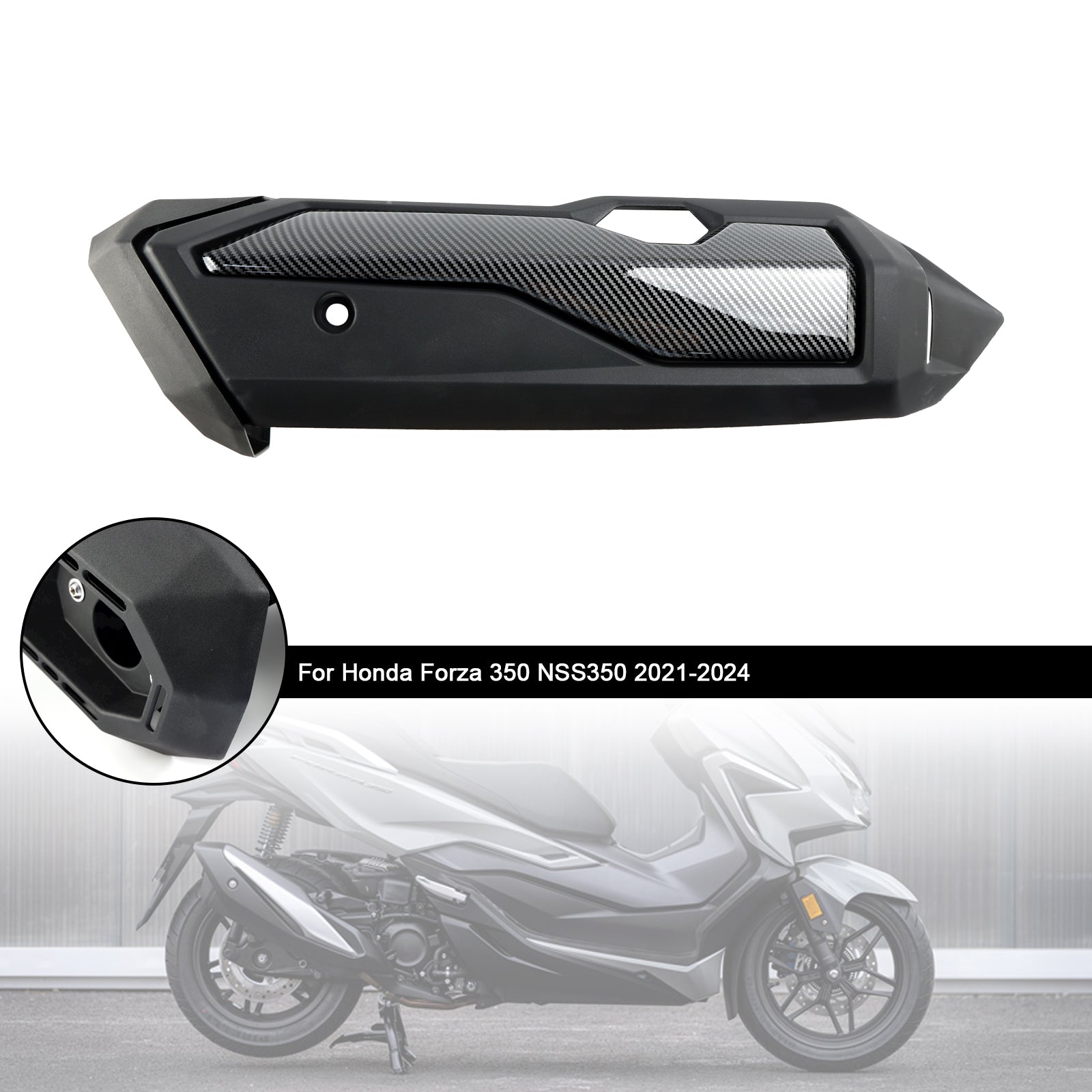 Coque de protection du bouclier thermique du tuyau d';échappement Honda Forza 350 NSS350 2021-2024