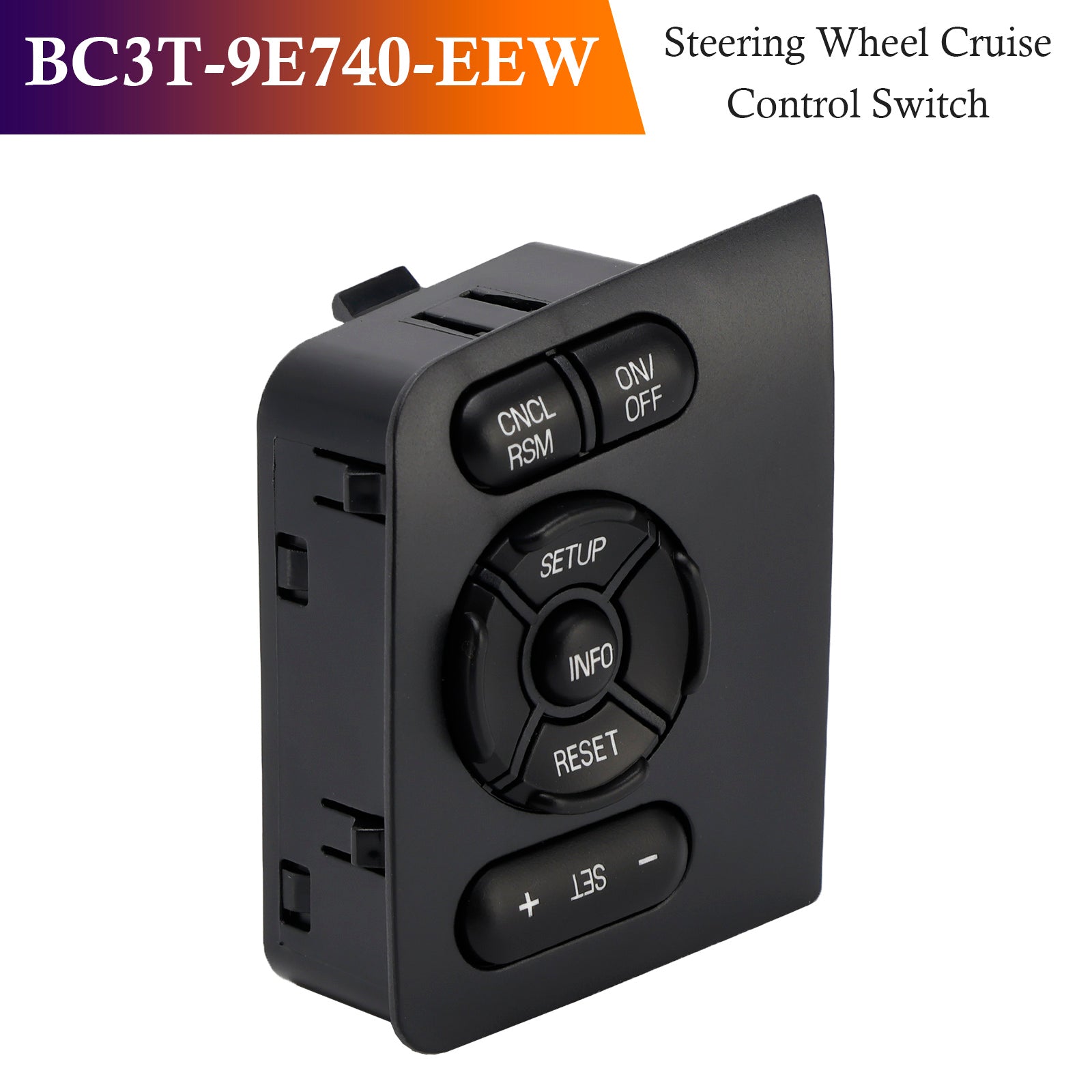 Interrupteur de régulateur de vitesse au volant BC3T-9E740-EEW pour Ford F-250, F-350, F-450 et F-550 Super Duty 2011-2016
