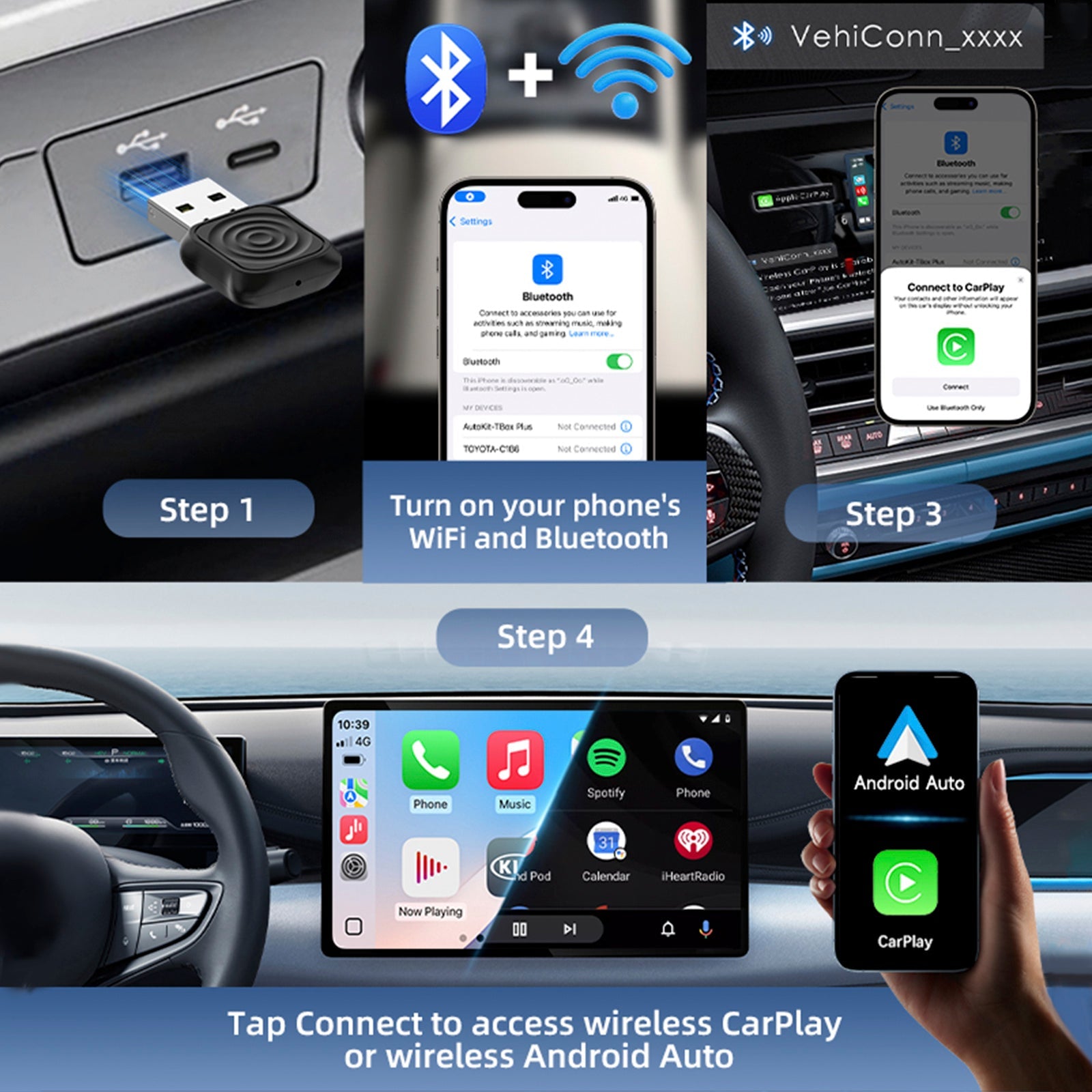 Carlinkit 5.0 Mini Ultra Auto Wired to Wireless CarPlay Interconnection Auto Box