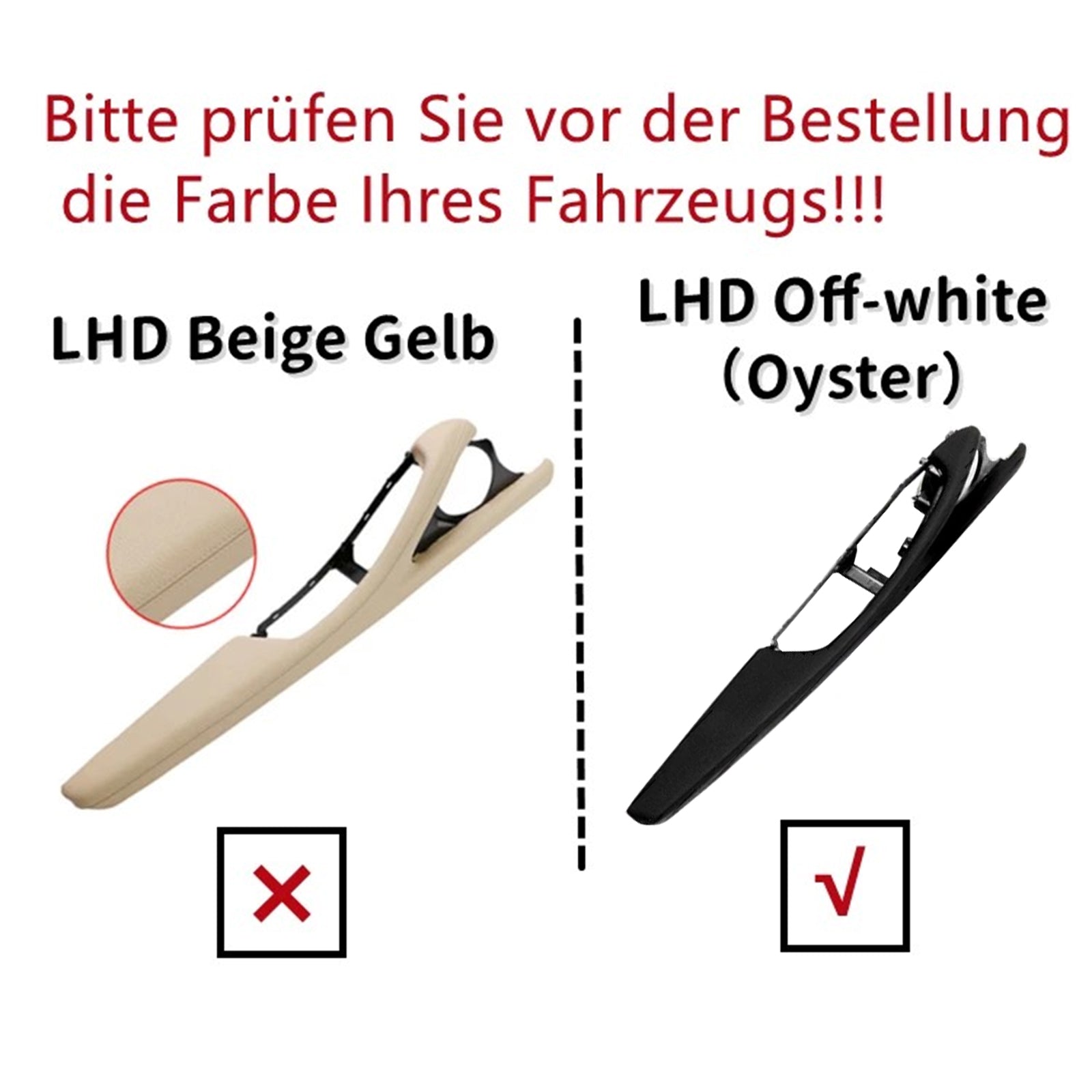 Manico della porta interna nera per BMW 5 F11 F10 F18 2010-2016