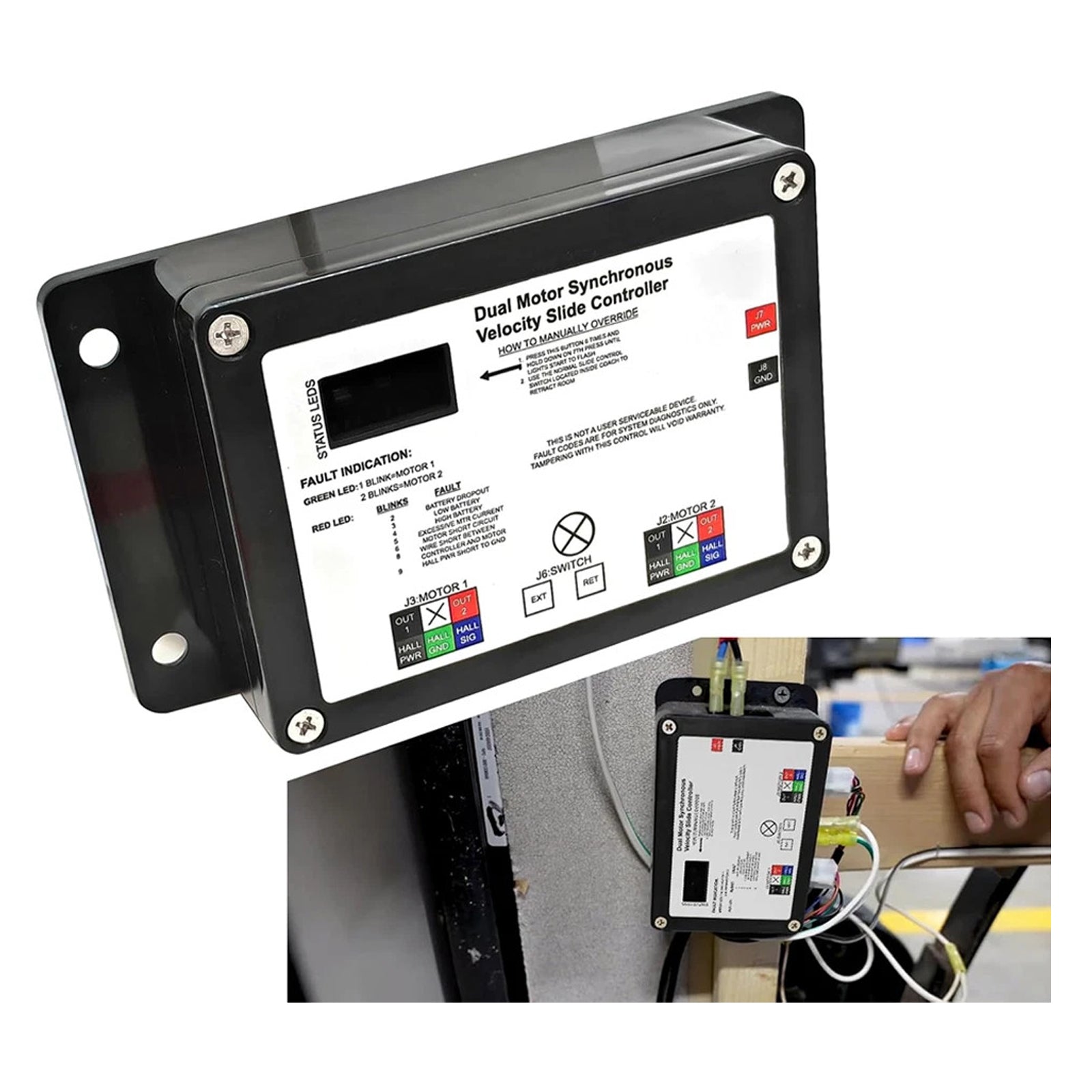 Synchrone snelheidsschuifregelaar met dubbele motor 13398-D0 voor Lippert V-Sync II