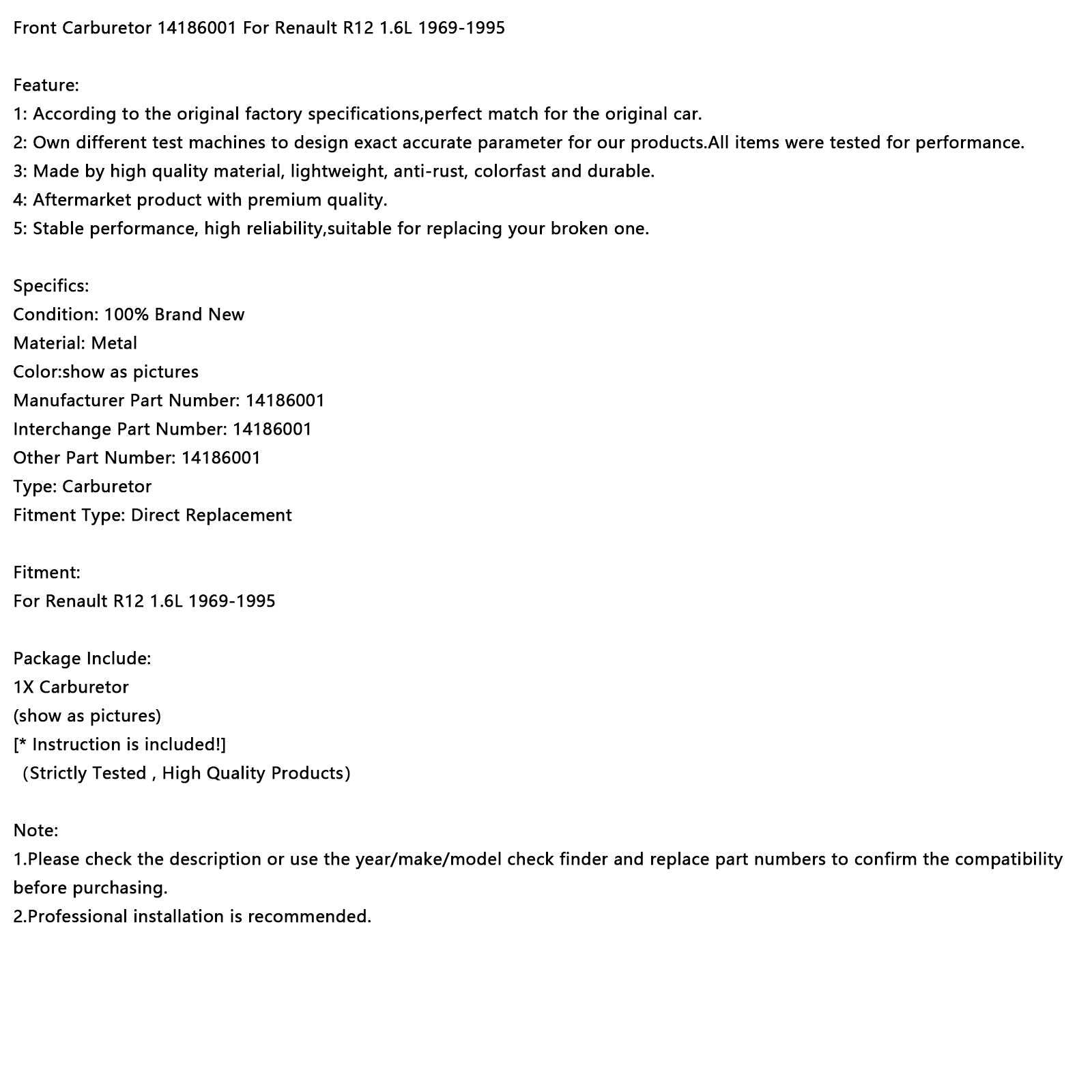 Uplinjač pred 14186001 za Renault R12 1,6 L 1969-1995