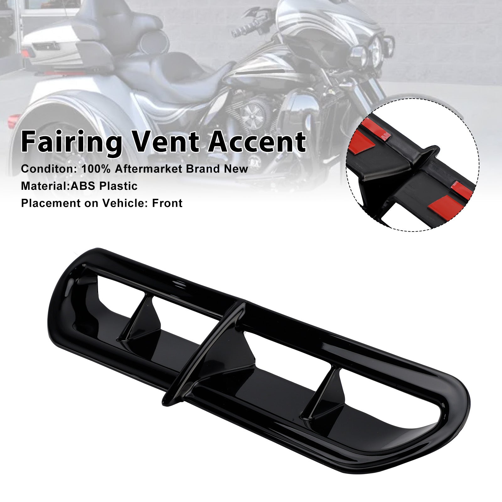Grille d'aération décorative pour Touring Electra Street Trike Glide Ultra 2014-2022