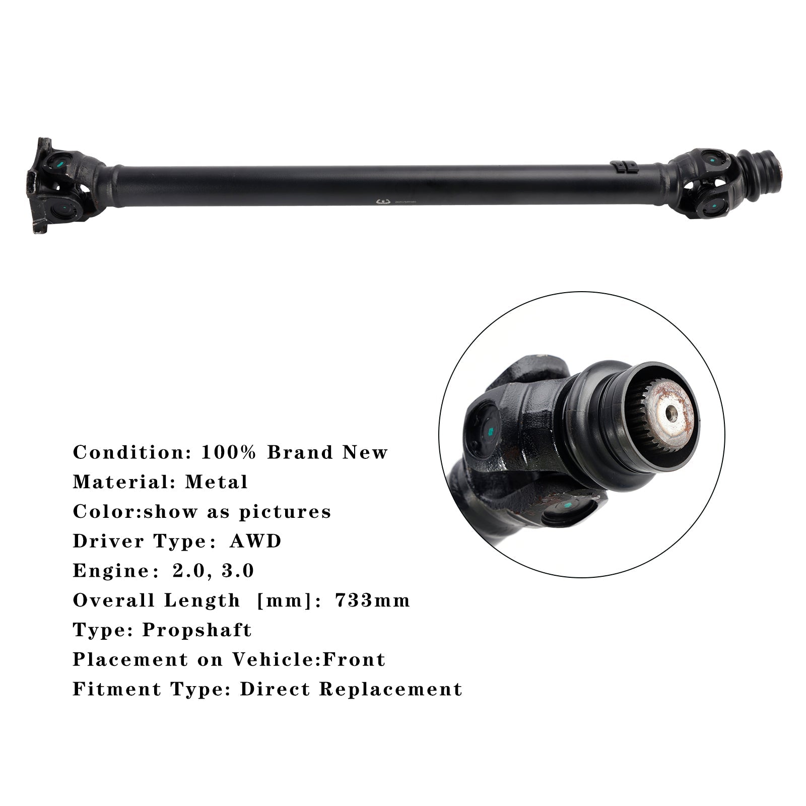 Arbre de transmission avant pour SUV BMW X4 M 40 i F26 3.0 AWD 2015-2018 26207589985