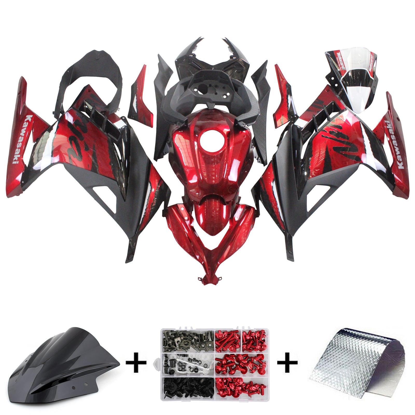 Kit di carenatura in plastica ABS per Kawasaki Ex300 Ninja 300R 2013-2024