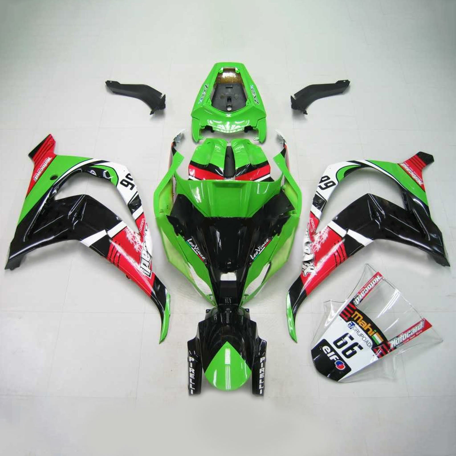 2011-2015 Kawasaki ZX10R Kit de carenado de inyección de carrocería ABS de plástico ajustado