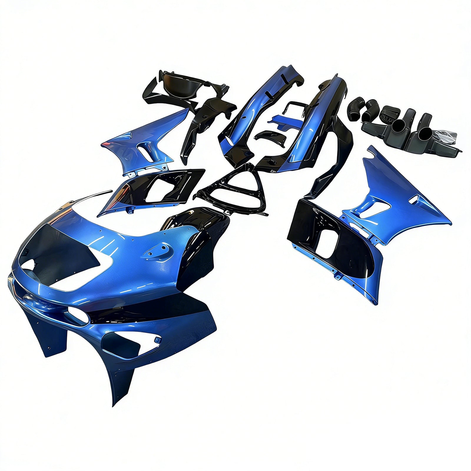 Kit de carénage en plastique ABS injecté compatible avec Kawasaki ZZR400 1993-2007 ZZR600 1998-2003