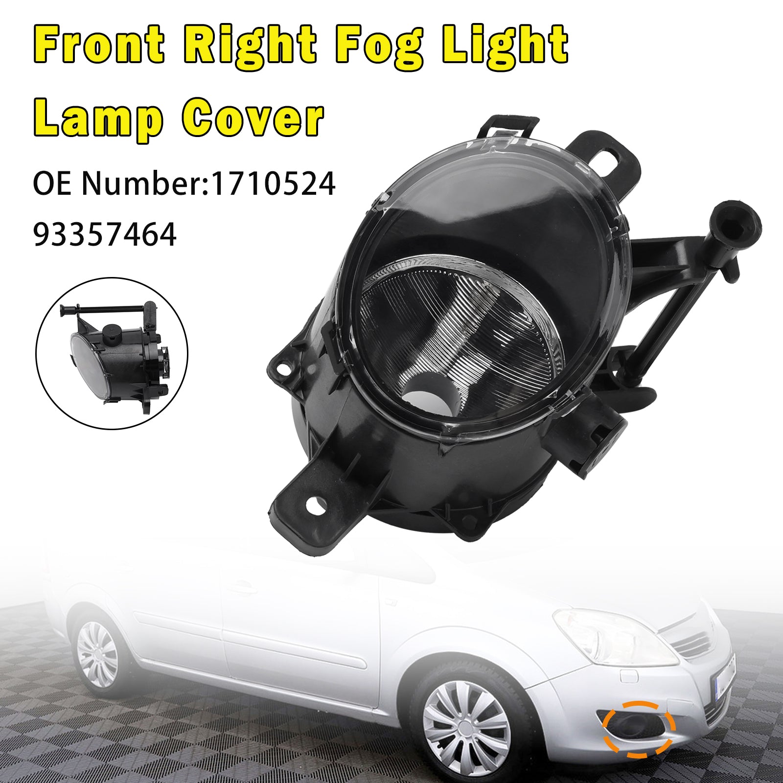 Cache de feu antibrouillard avant droit 1710525 93357465 pour Opel Zafira B (A05) 2008-2011