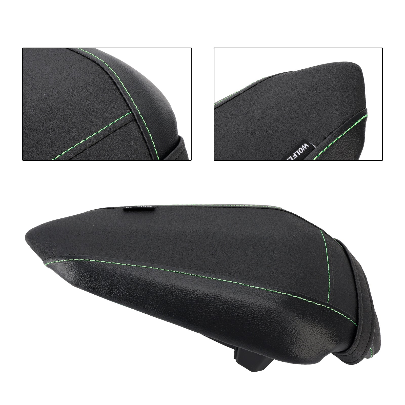Cojín de pasajeros del pasajero trasero poliuretano negro para kawasaki ninja 500 z500 2024-2025