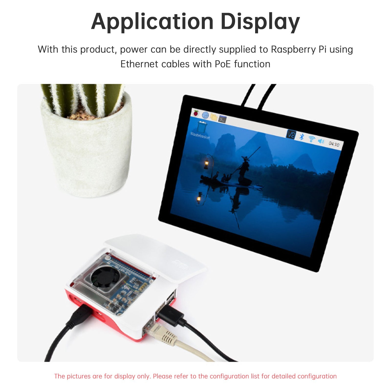 Carte d';extension Ethernet Raspberry Pi 5 Module d';alimentation PoE 802.3af/at