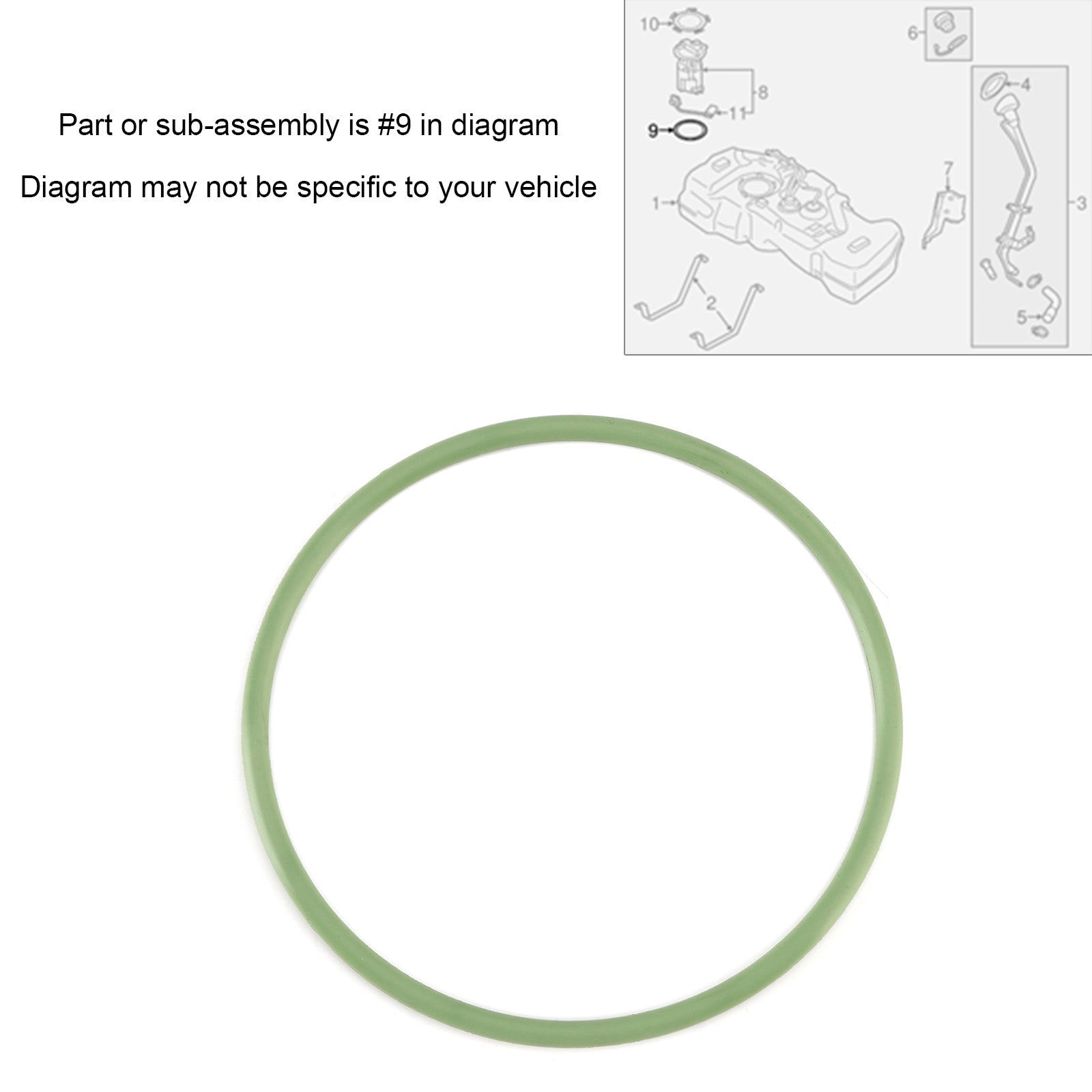 17342-EM30A Polttoainepumpun säiliötiiviste, 2 huonetta, Nissan Rogue Juke Sentra 07-19