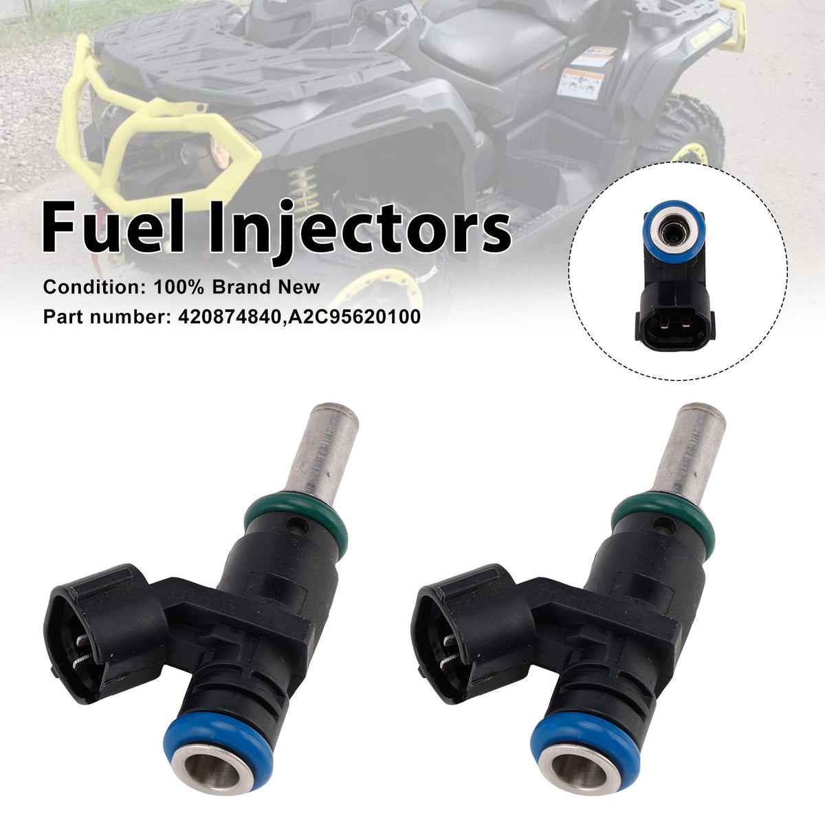 2 injecteurs de carburant 420874840 A2C95620100 pour CAN-AM Defender Outlander