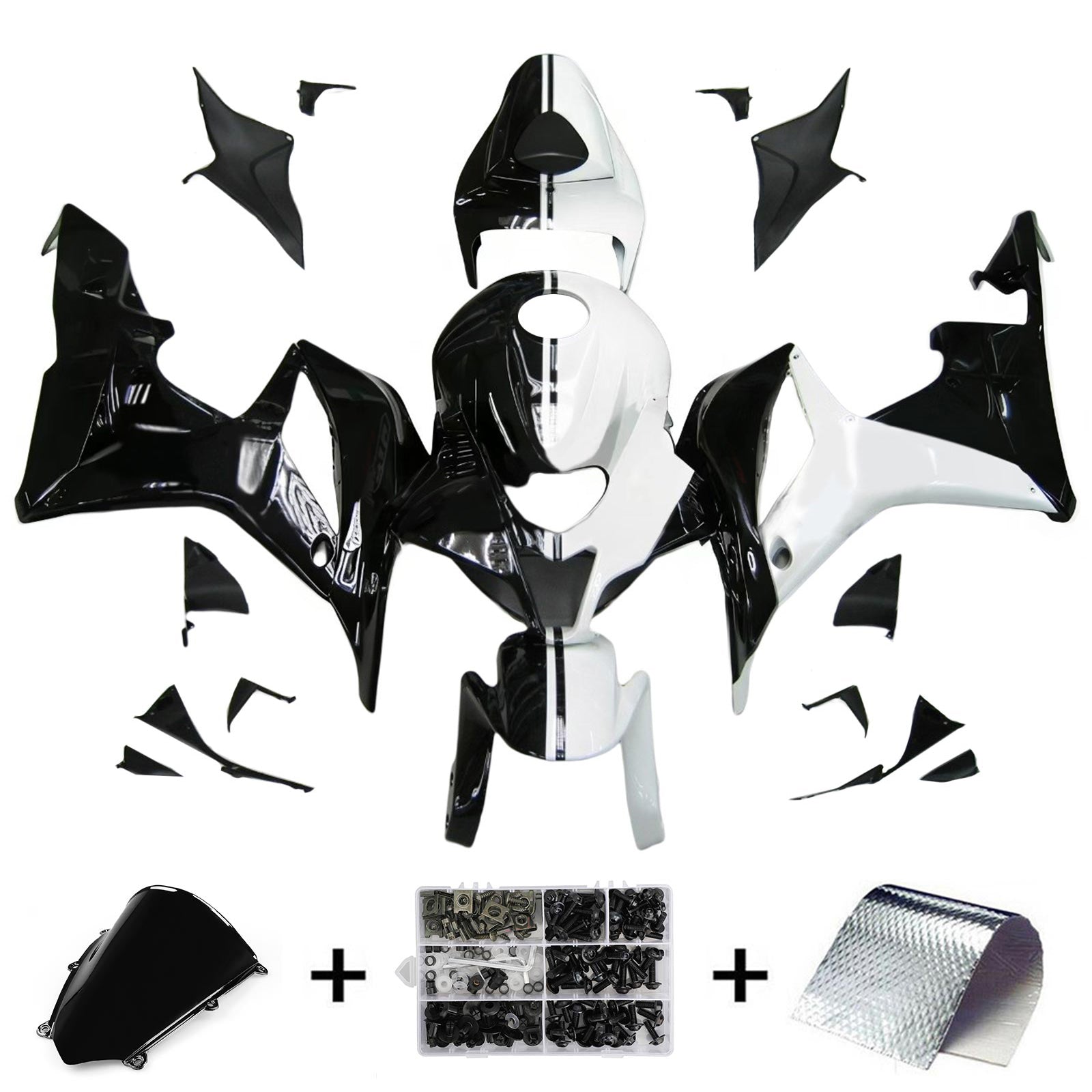 Kit de carénage par injection, carrosserie en plastique ABS pour Honda CBR600RR 2007-2008 F5