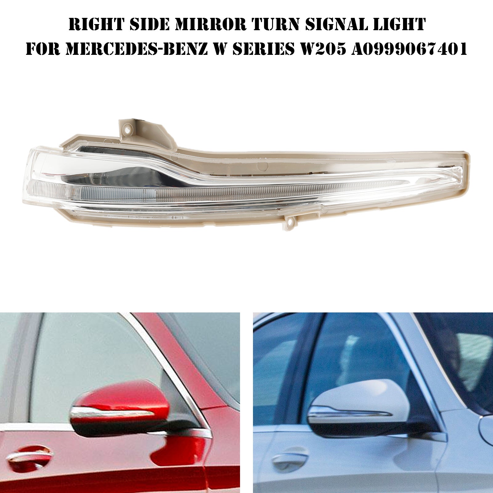 Pair Side Mirror Turn Signal Light pour Mercedes-Benz W Series W205 A0999067401