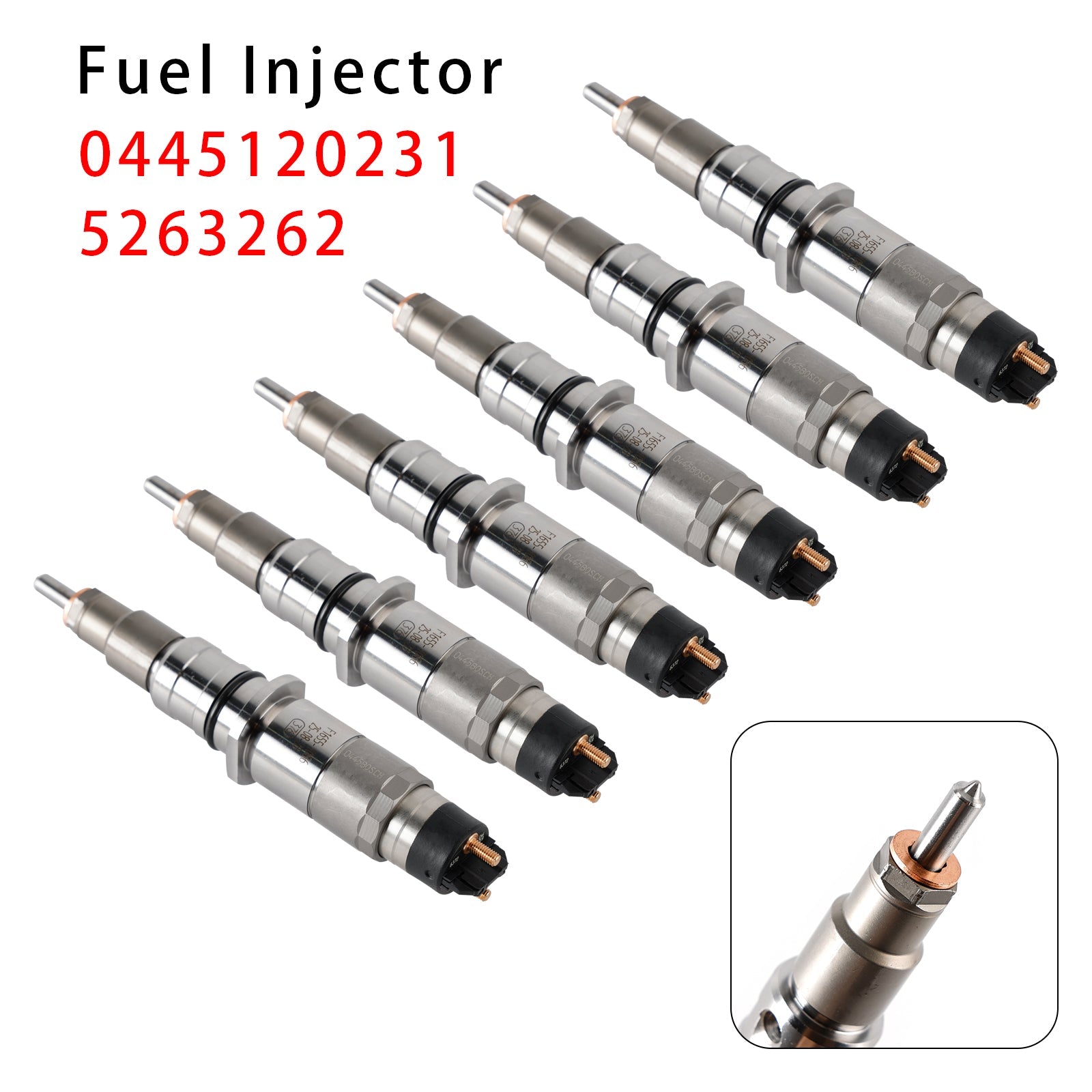 6 injecteurs de carburant pour moteur Komatsu PC200-8 Cummins QSB6.7 0445120231 5263262