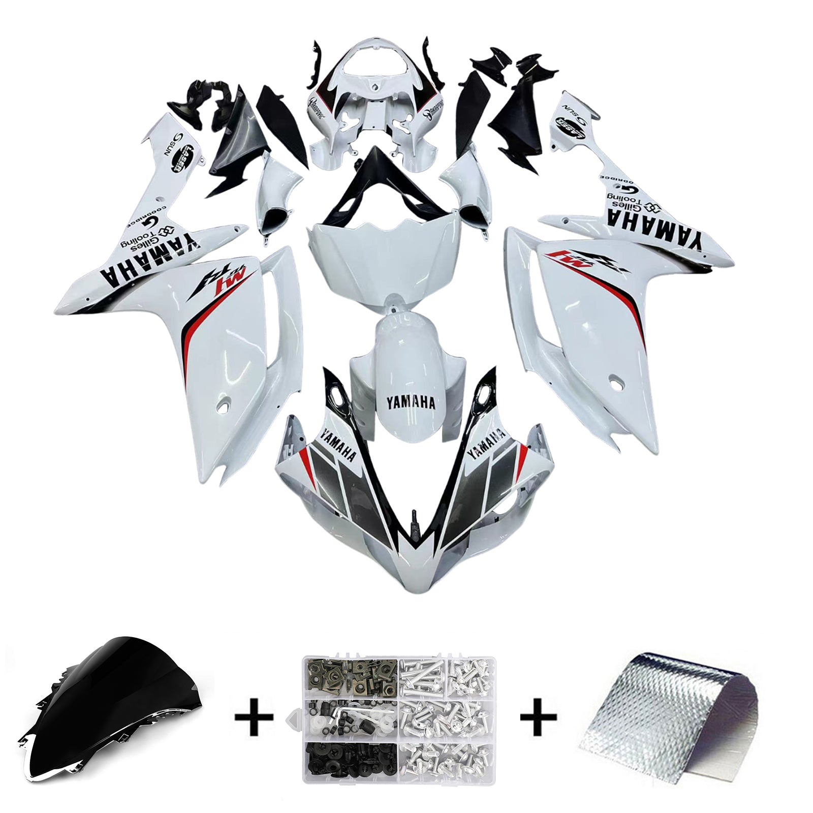 ABS Plastic Kairing Kit voor Yamaha YZF 1000 R1 2007-2008