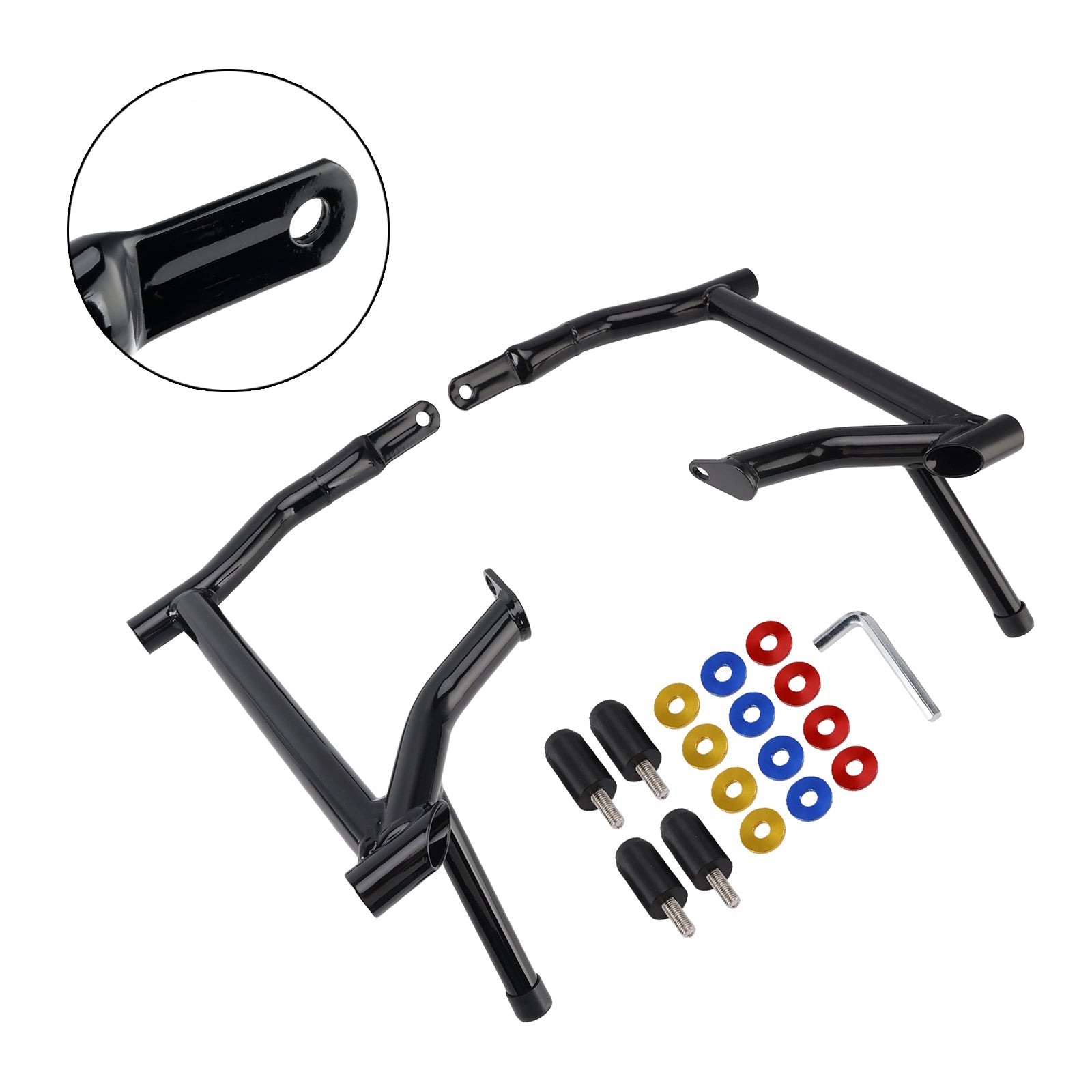 Protection de sacoche, barre de protection de cadre, pare-chocs noir pour Road Glides FLHT FLHX 2014-2023