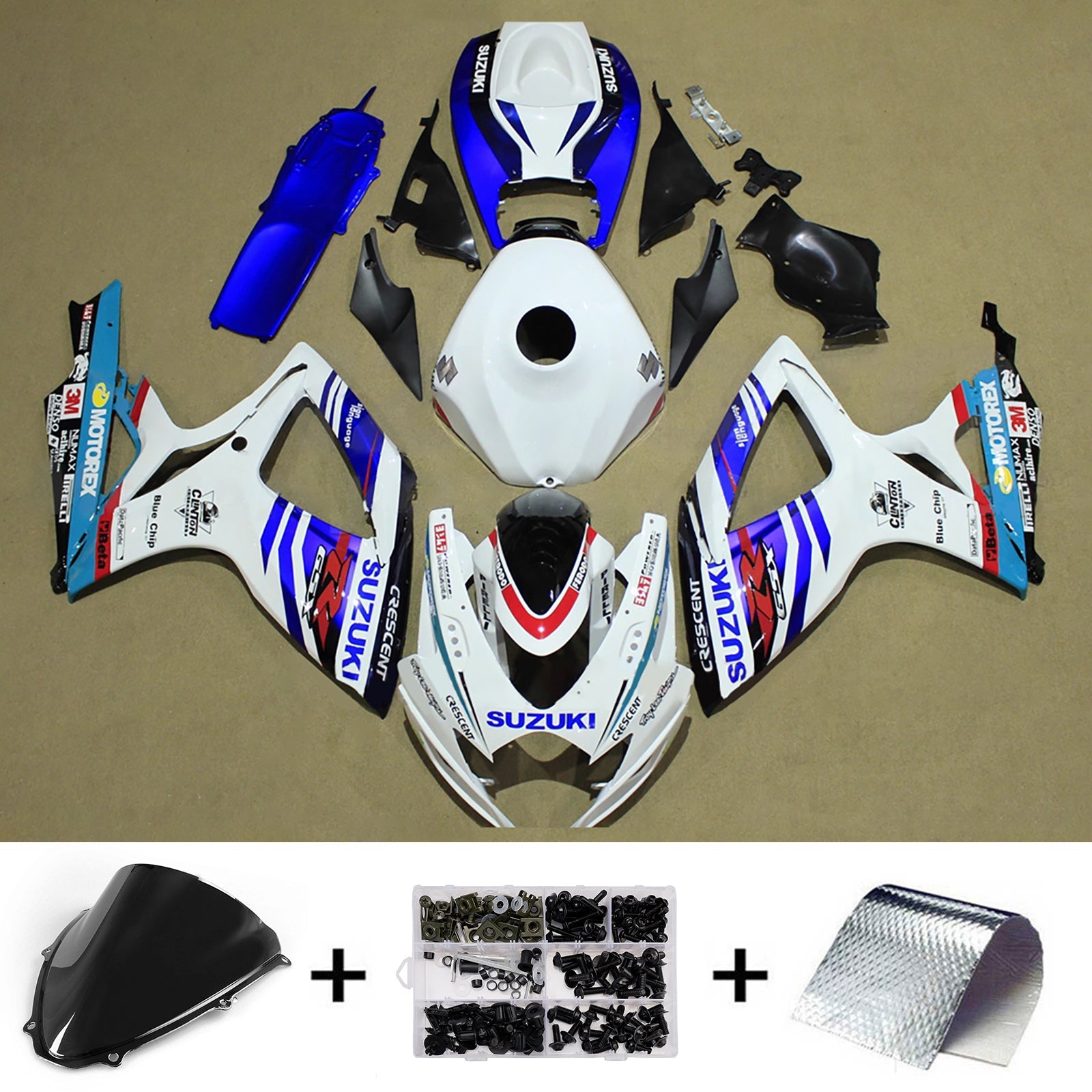 Kit de carénage injecté en plastique ABS pour Suzuki GSXR 600/750 2006-2007 K6