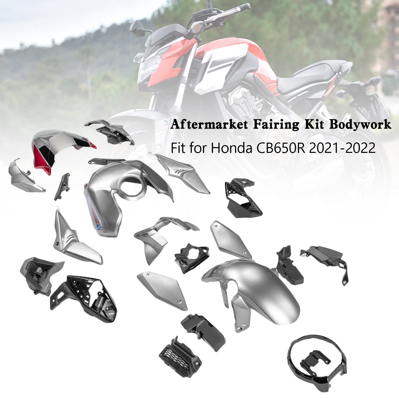 Carénage de moulage par injection en plastique ABS adapté pour Honda CB 650 R CB650R 2021-2023 15#
