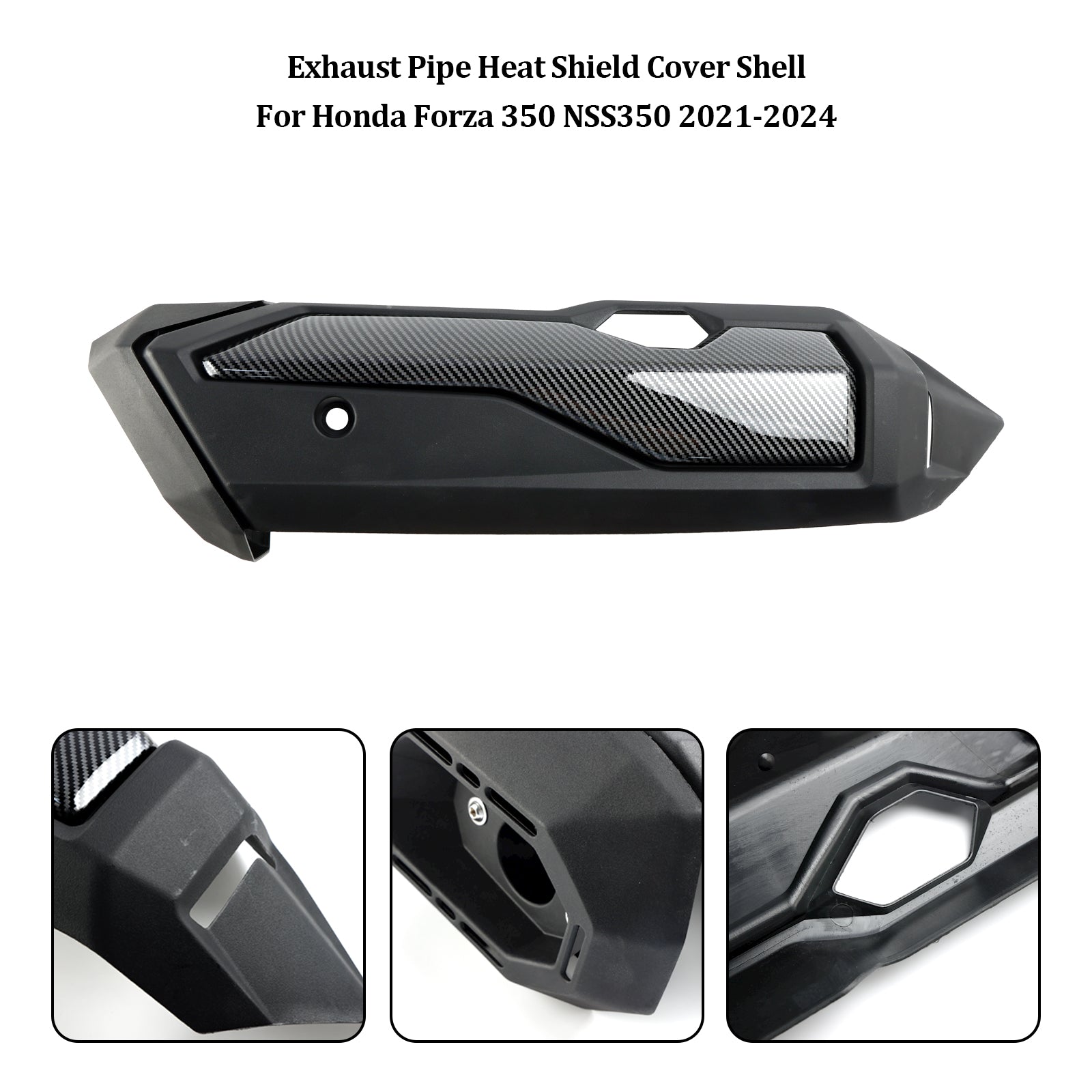 Coque de protection du bouclier thermique du tuyau d';échappement Honda Forza 350 NSS350 2021-2024