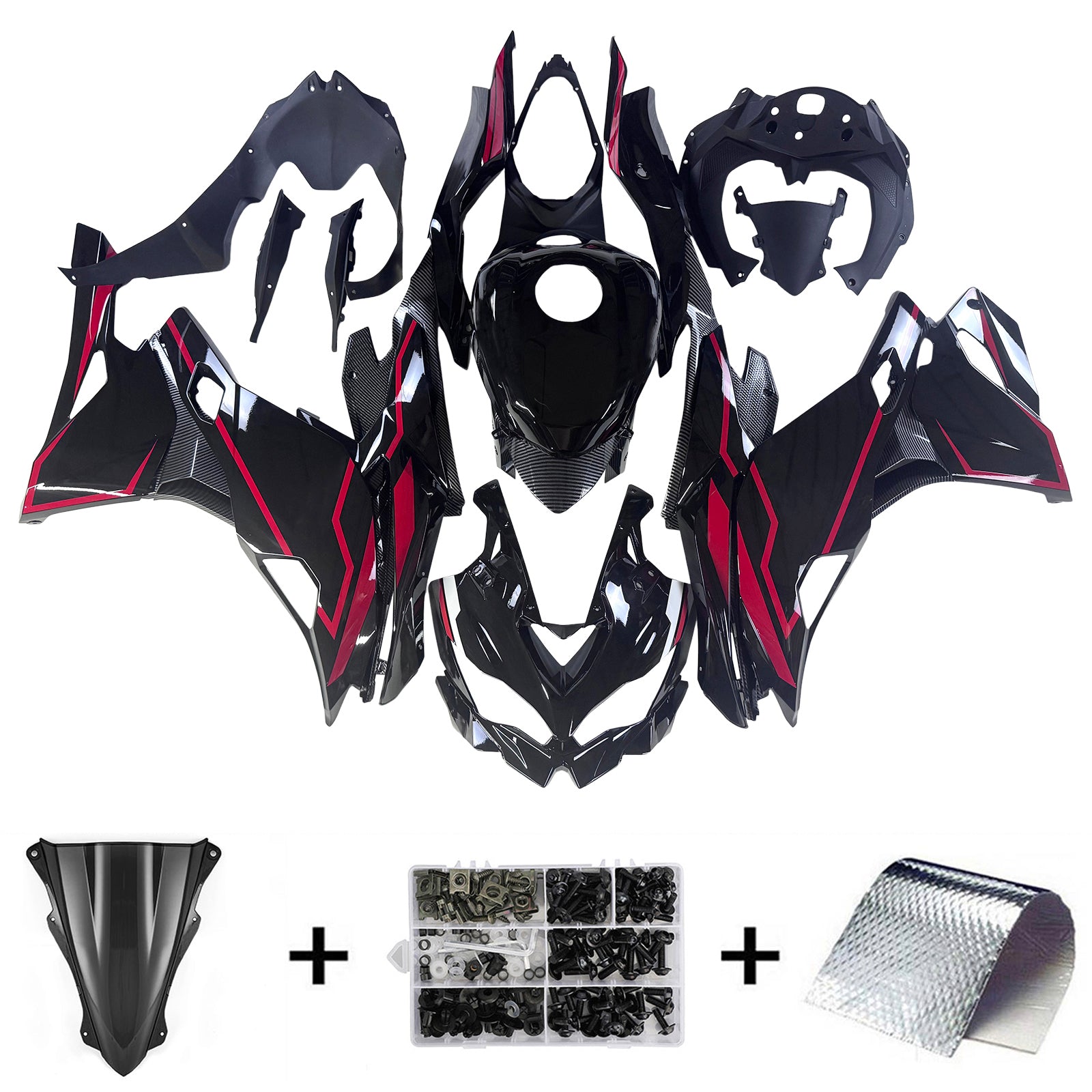 Kit de carénage injecté pour Kawasaki Ninja ZX-25R ZX-4R ZX-4RR 2019-2026