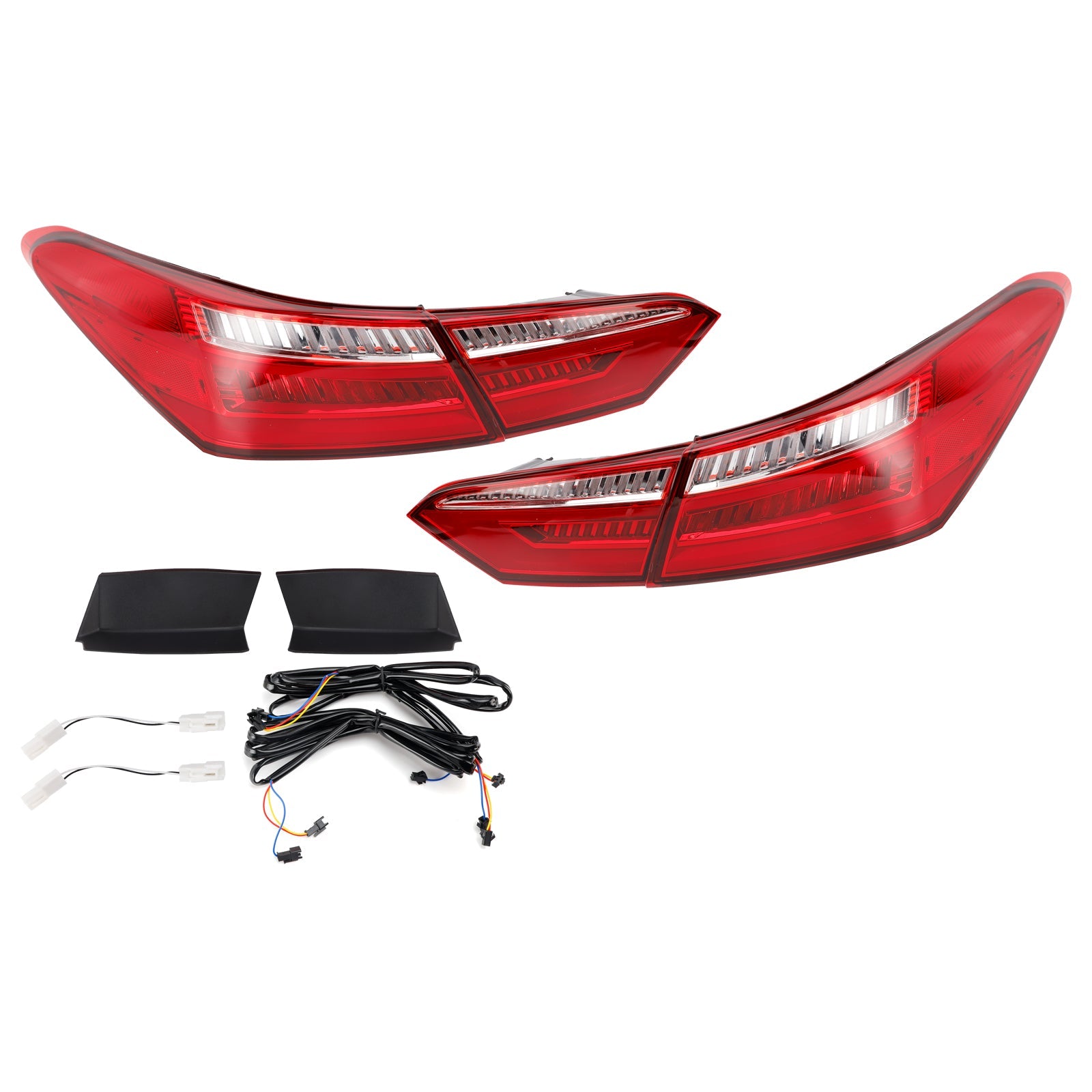 Feux arrière à LED rouges (gauche et droite) pour Toyota Camry Berline 4 portes (2016-2021)