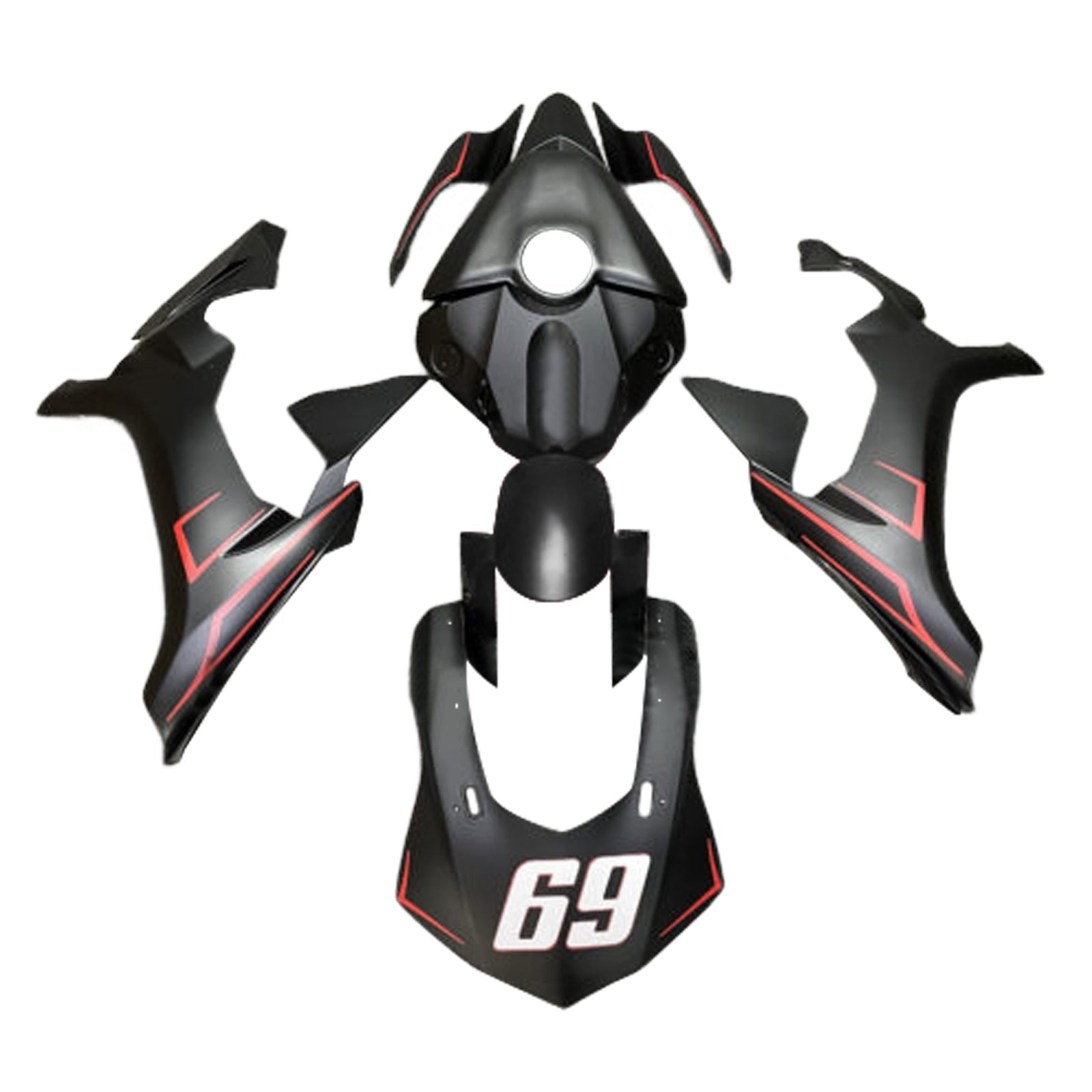 Kit de carénage injecté en plastique ABS pour Yamaha YZFR1 YZF-R1 2015-2019
